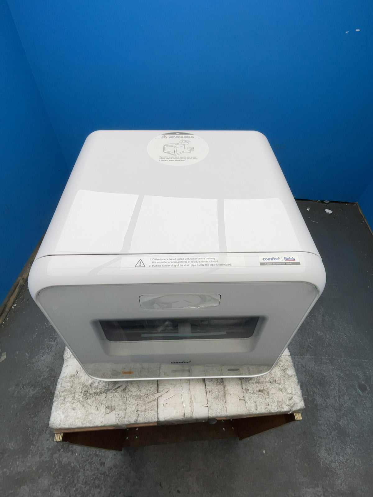 #GRC-169-263 - Comfee Mini Table Top Dishwasher – 5L Water Tank, No Plumbing, 98°C Steam Wash, White