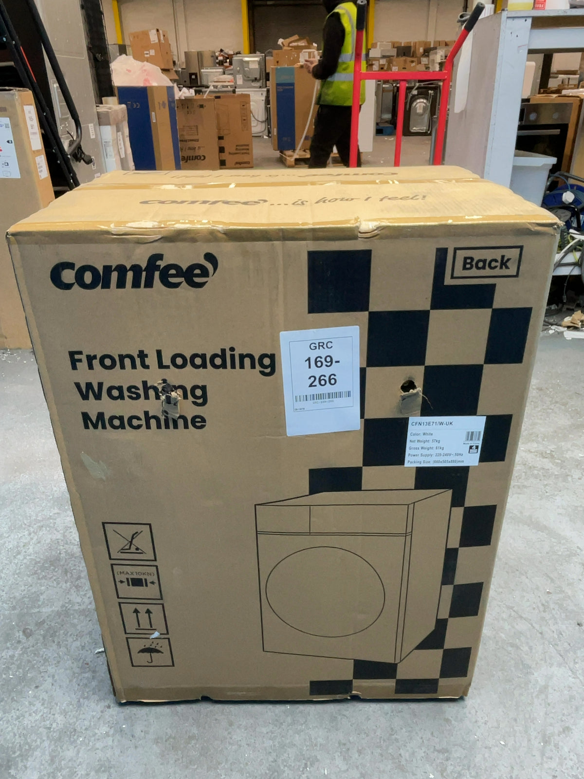 #GRC-169-266 - Comfee 7kg 1200rpm Washing Machine – Steam Wash & 15 Min Quick Cycle, White