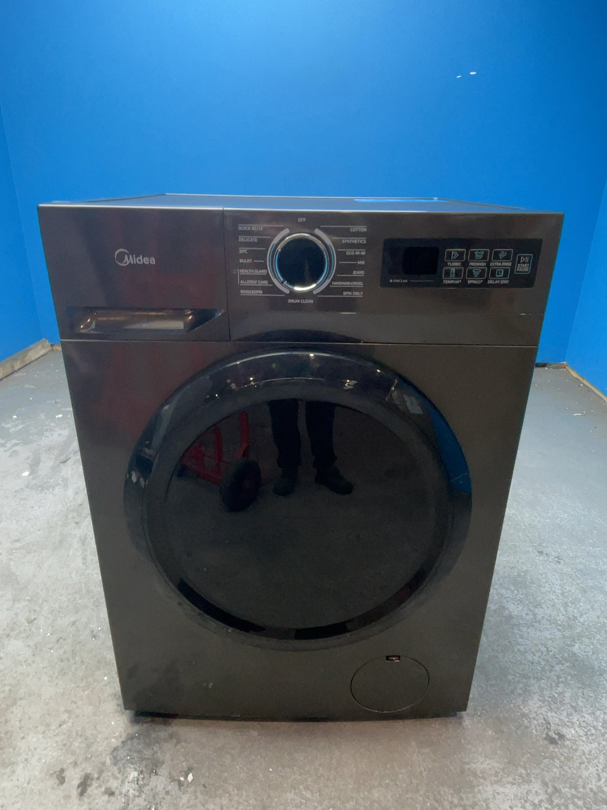 #GRC-169-334 - Midea 10kg 1400rpm Washing Machine – HealthGuard Steam, Turbo Wash, Graphite