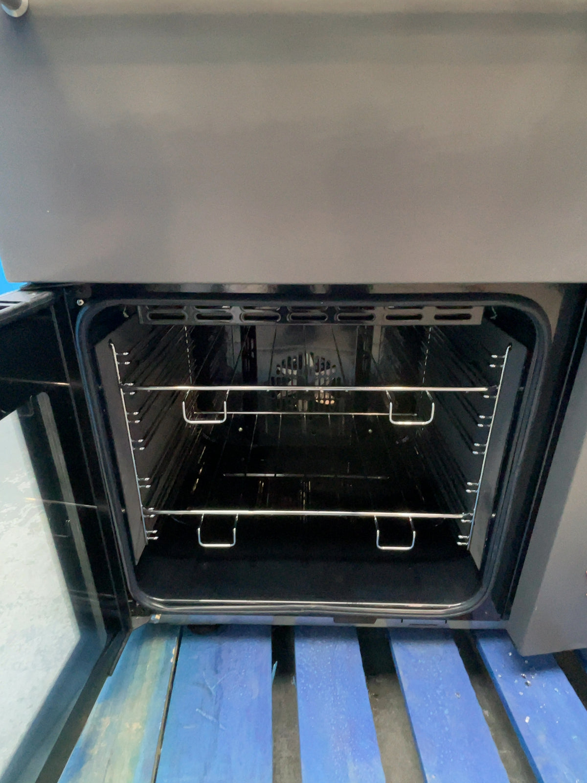 #GRC-169-611 - Rangemaster Longstock Deluxe 90cm Dual Fuel Range Cooker – 147L Double Oven, 5 Burner Gas Hob, Slate