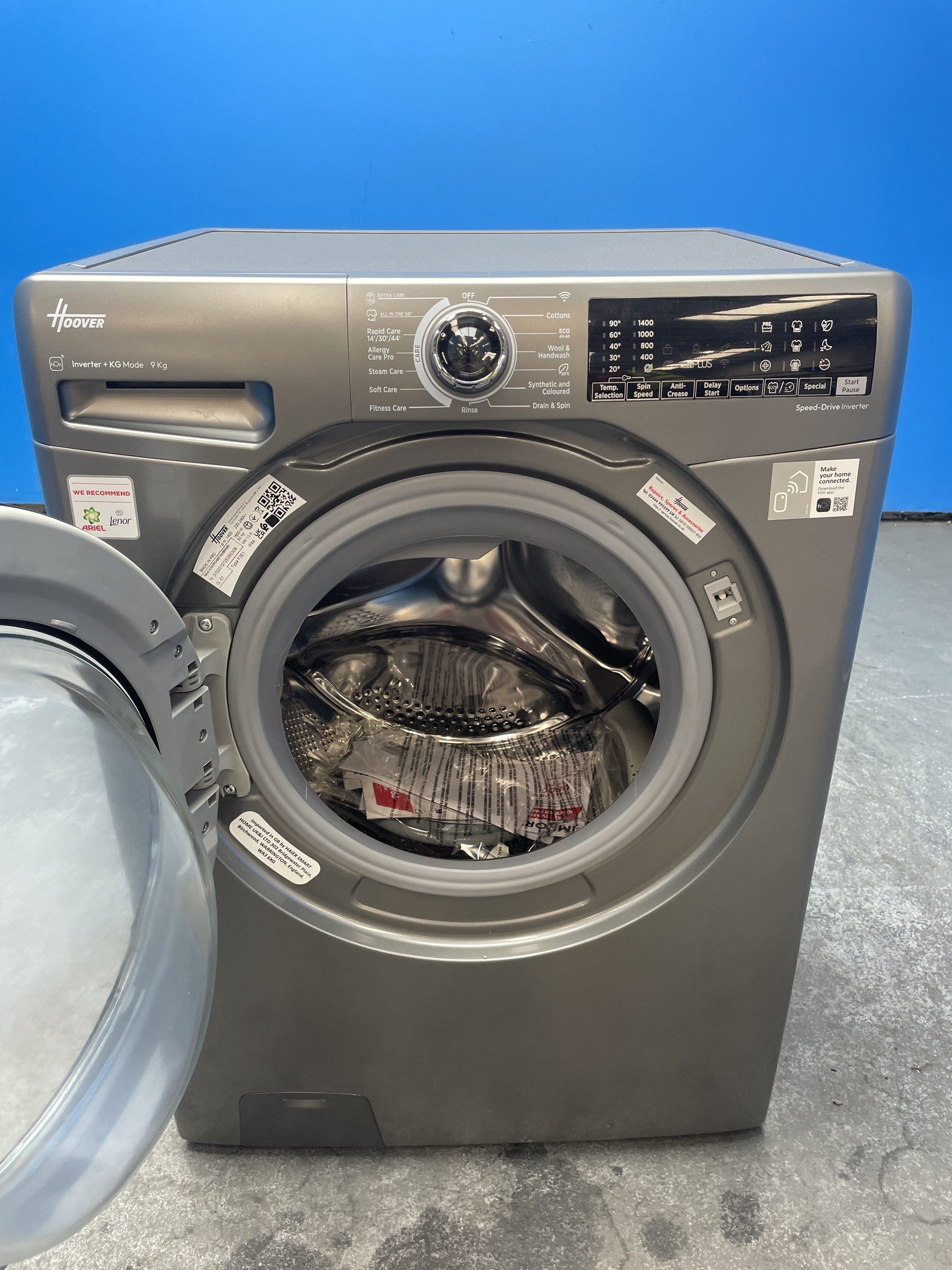 #GRC-163-125 - Hoover H3WPS496TAMBR680 9kg 1400 Spin Washing Machine