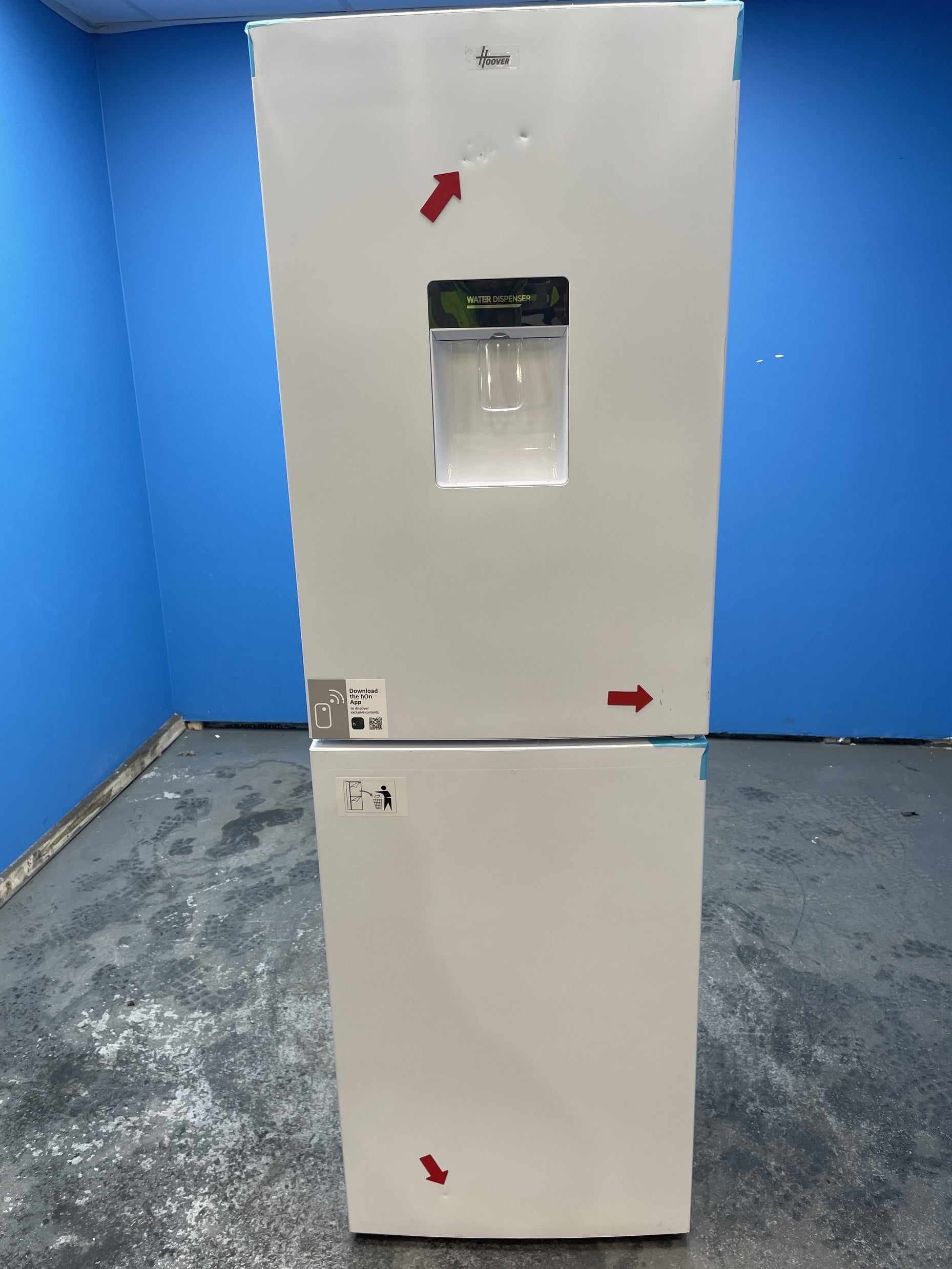 #GRC-150-396 - Hoover HOCT3L517EWWK-1 246 Litre Low Frost Combi Fridge Freezer