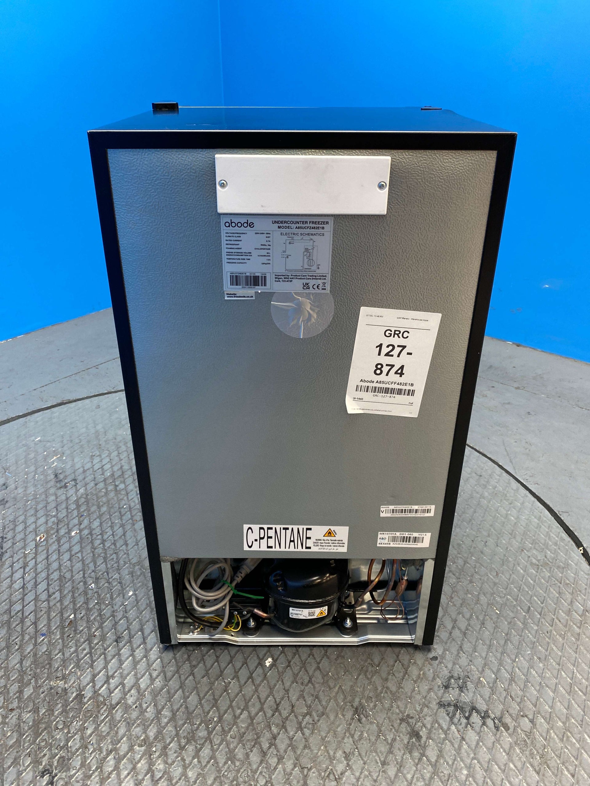 Abode A85UCFF482E1B 85L Under Counter Fridge Freezer