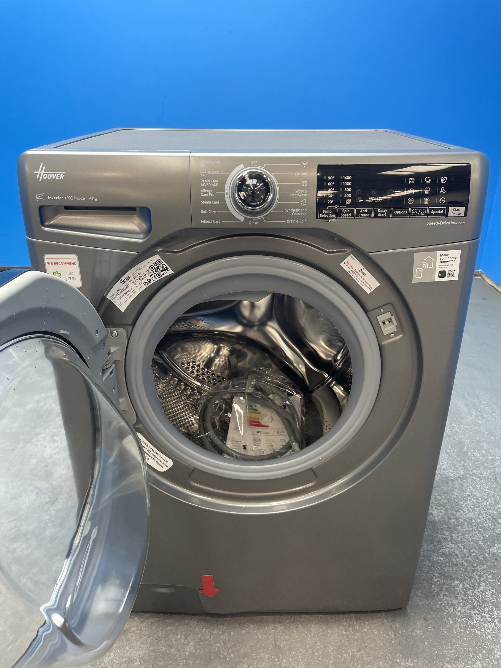 #GRC-163-120 - Hoover H3WPS496TAMBR680 9kg 1400 Spin Washing Machine