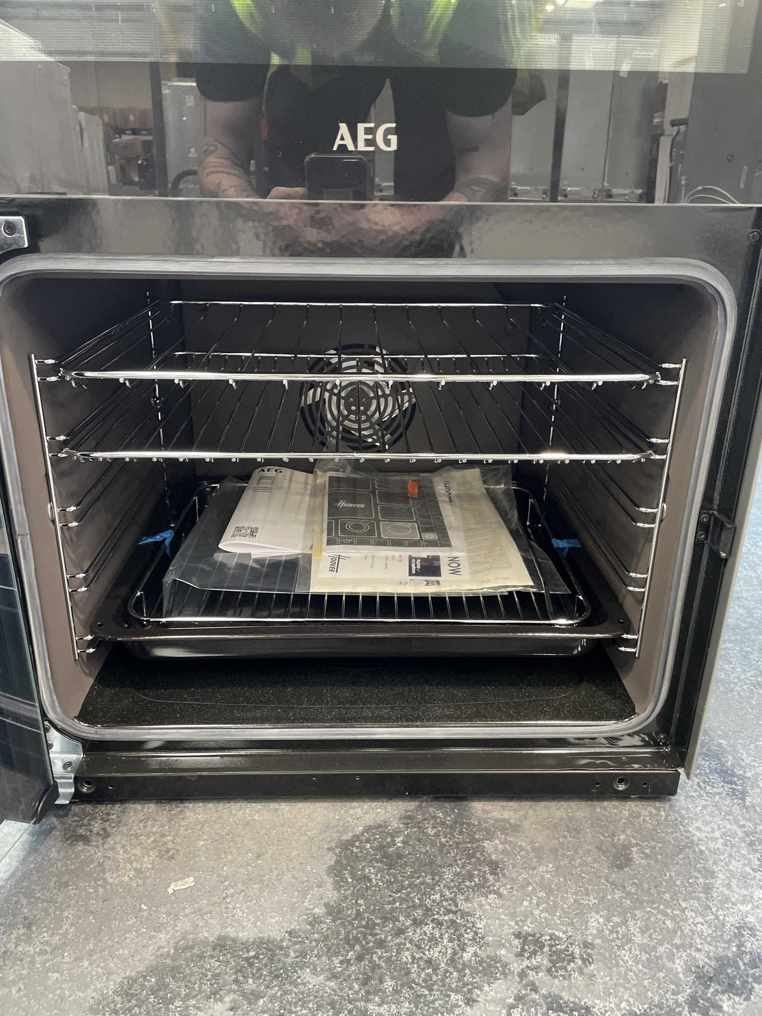 #GRC-163-727 - AEG 55cm Electric Double Oven Cooker – 116L Total Capacity, Catalytic Cleaning, Ceramic Hob