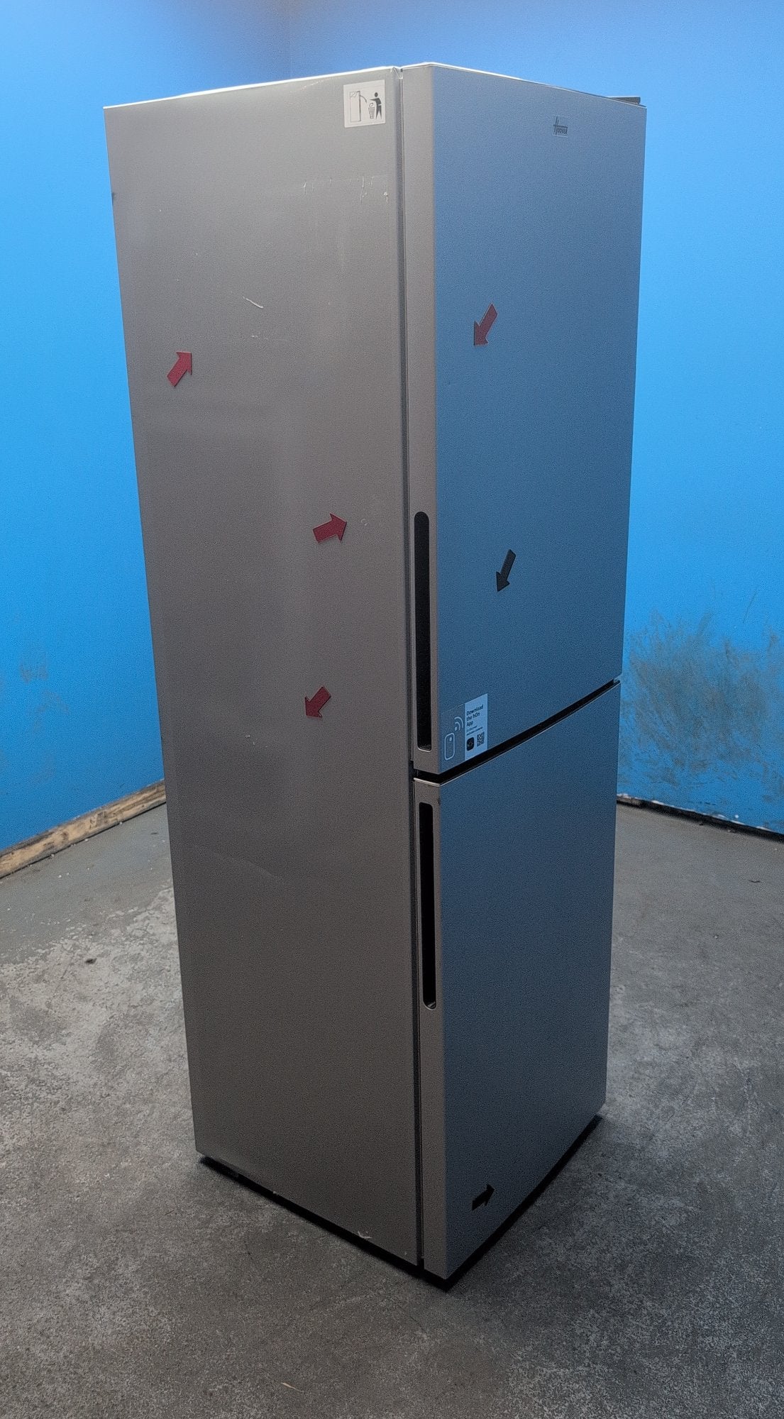 #GRC-162-875 - Hoover H-FRIDGE 300 54.5cm 50/50 Fridge Freezer – 252L, Silver, Low Frost