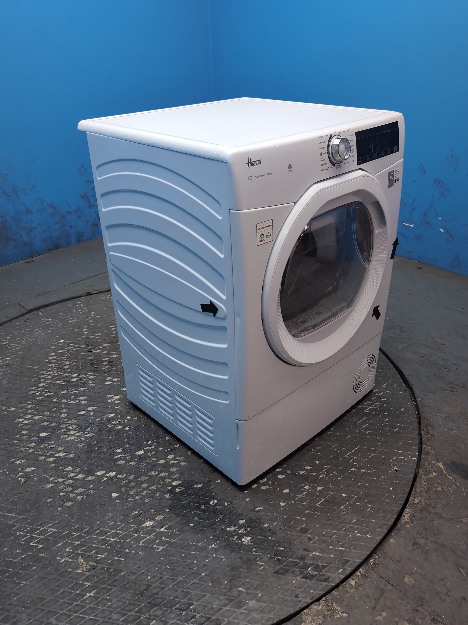 #GRC-163-655 - Hoover 10kg Condenser Tumble Dryer – Sensor Drying, White, B Energy Rating