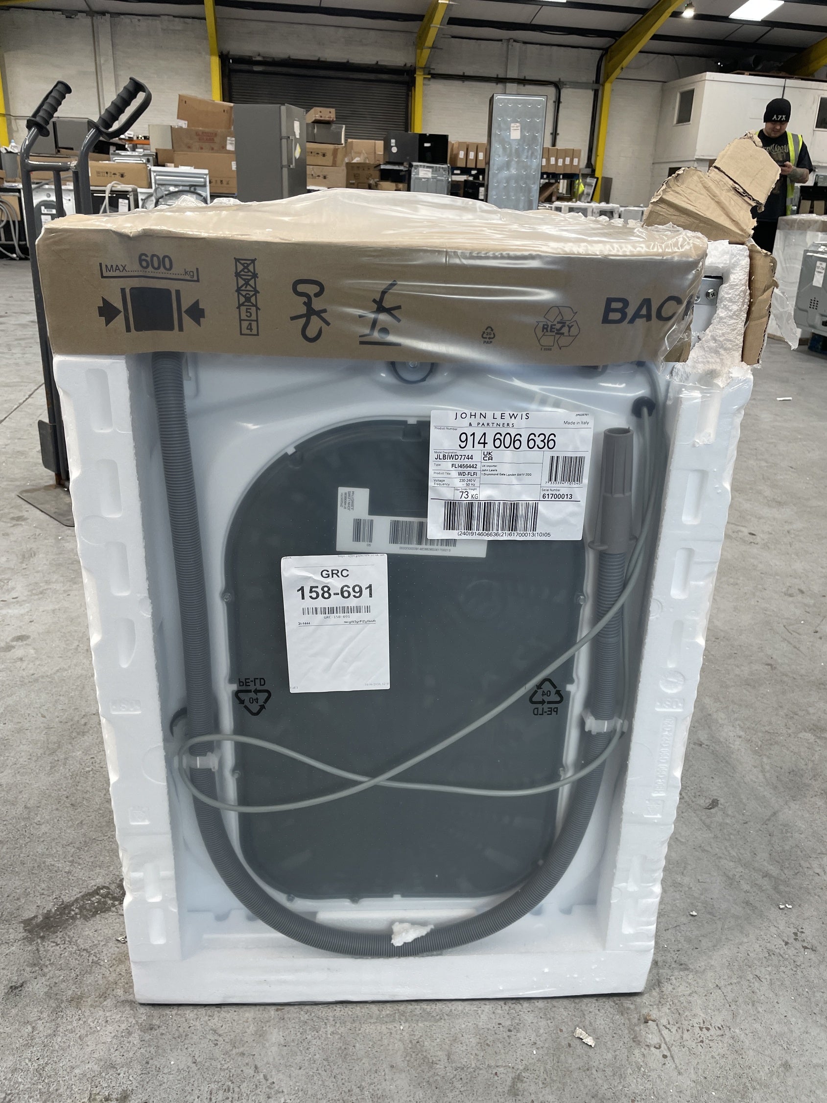#GRC-158-691 - John Lewis JLBIWD7744 Integrated 7/4kg 1600rpm Washer Dryer