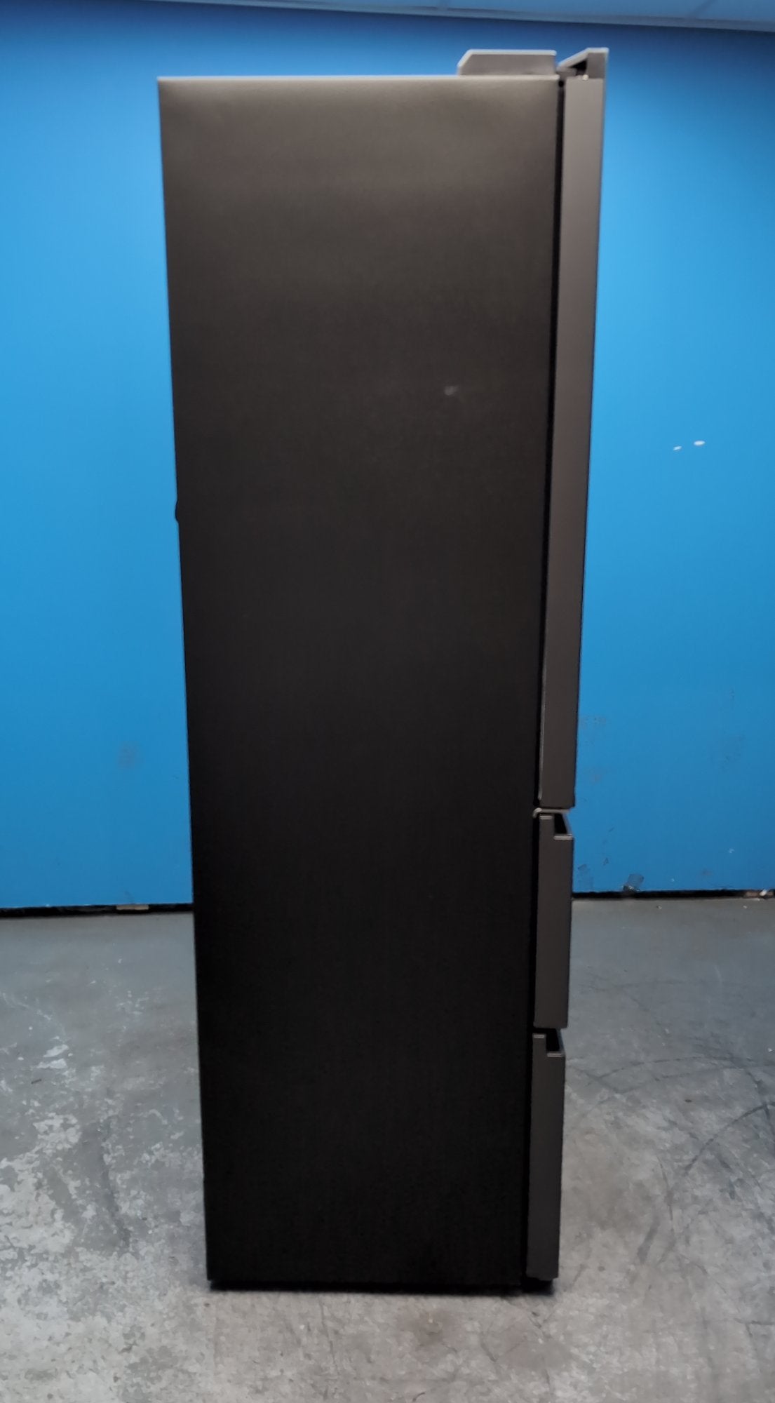 #GRC-163-424 - Haier French 4 Door Fridge Freezer – 468L, Obsidian Black Glass, Total No Frost