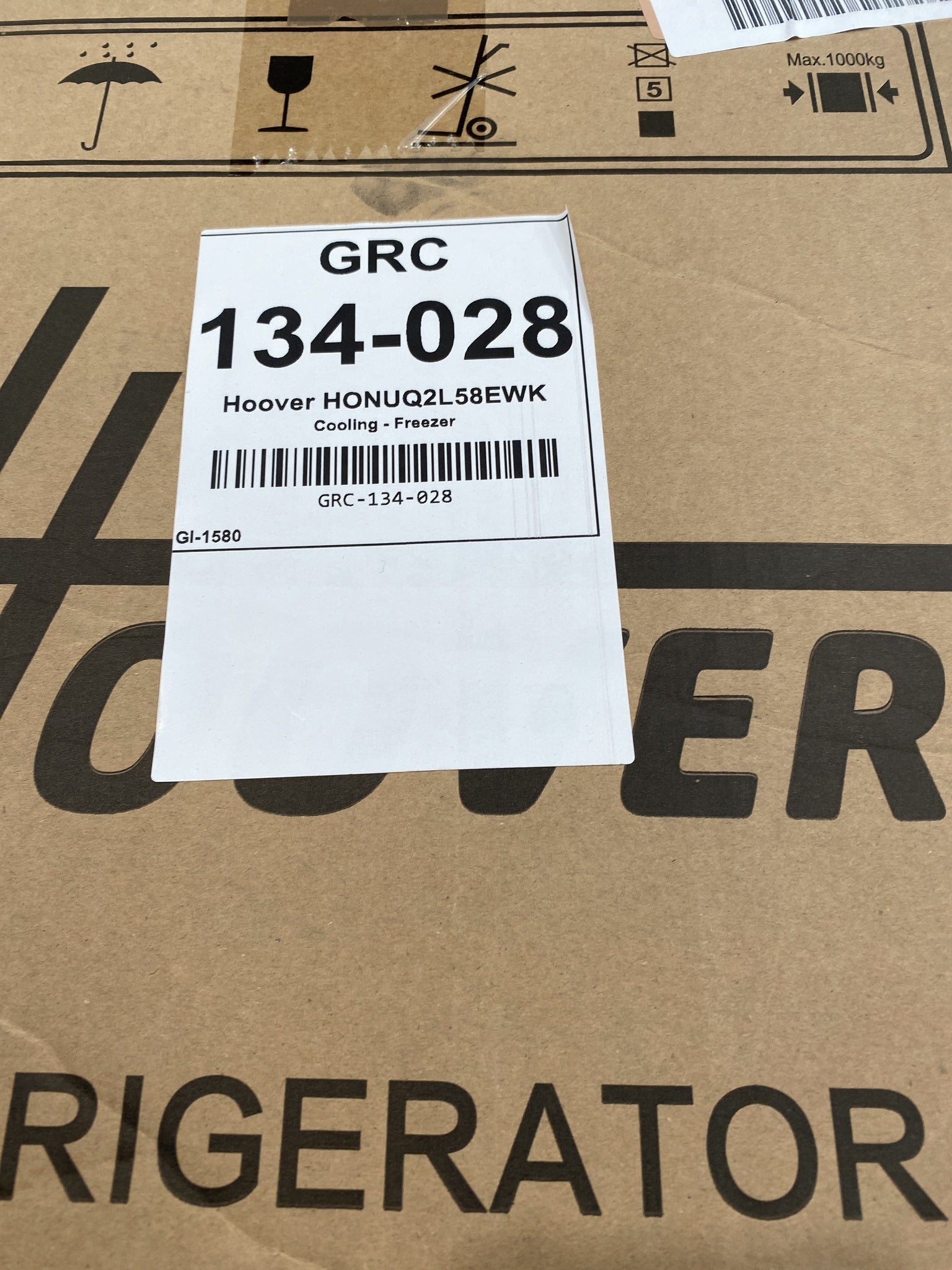 Hoover H-FREEZE 300 MINI HONUQ2L58EWK Under Counter Freezer