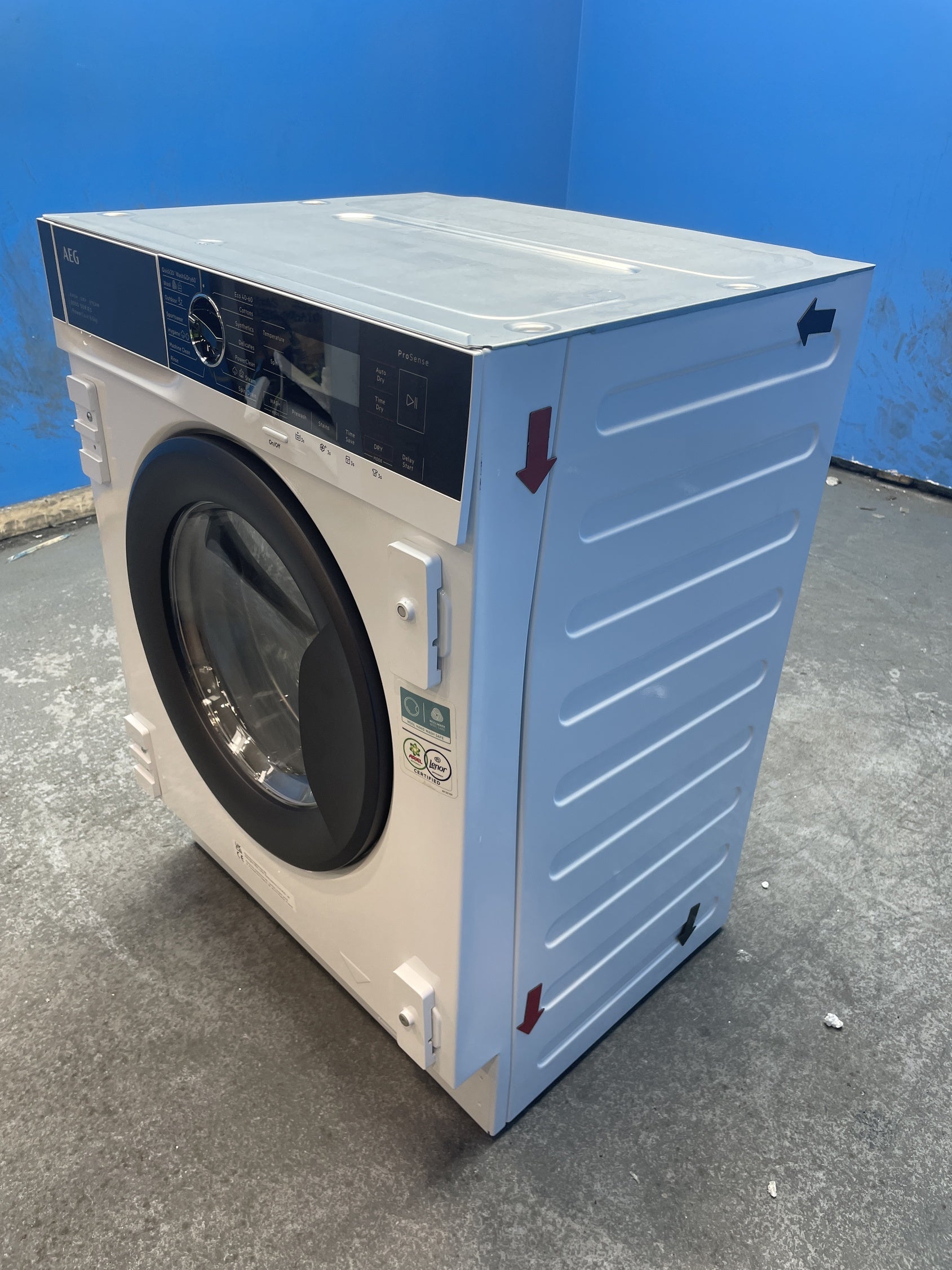 #GRC-159-922 - AEG 8000 PowerCare L8WE84636BI 8/4kg 1600rpm Integrated Washer Dryer