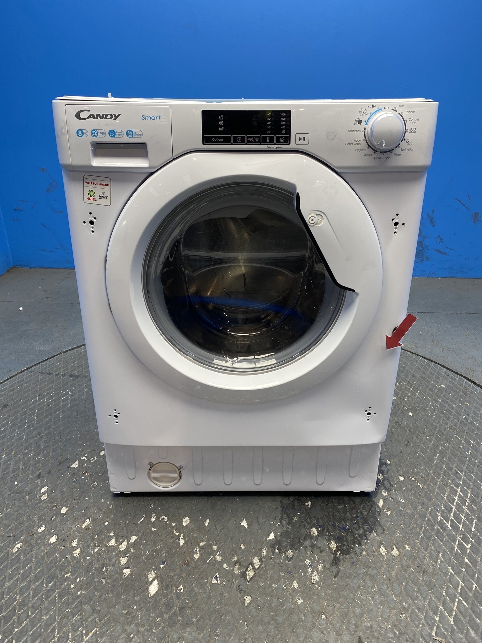 Candy CBW48D1W4 Integrated 8kg 1400 Spin Washing Machine