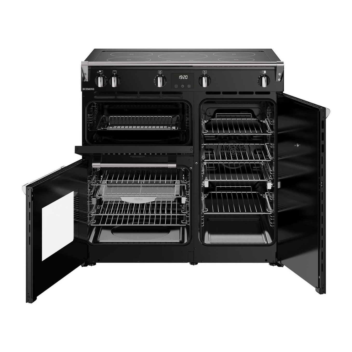 Stoves Richmond 90cm Induction Range Cooker – 174L Capacity, AirFry, Black – Renew 2 U