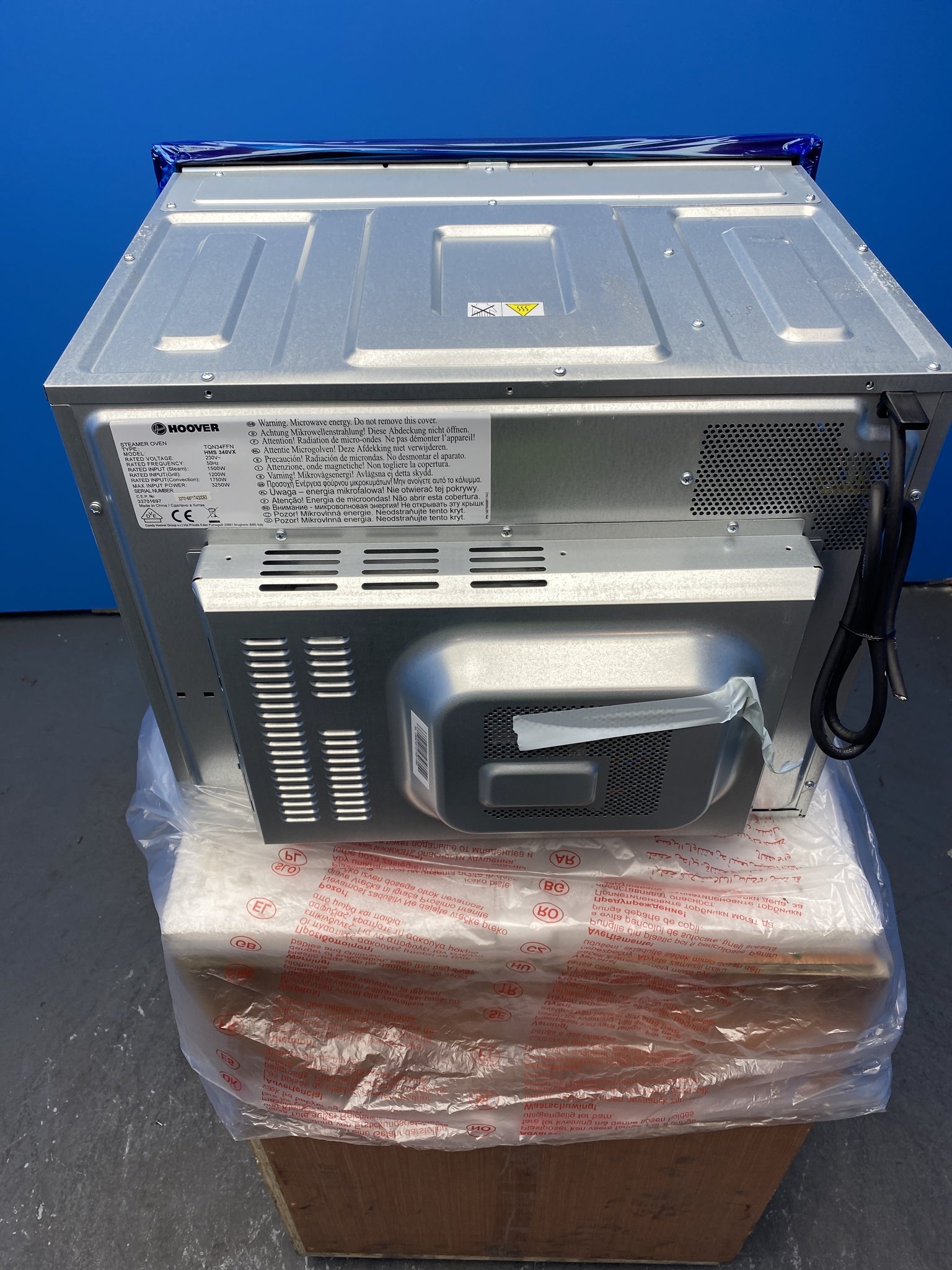 Hoover HMS340VX 34L Built‐In Compact Combi Steam Oven