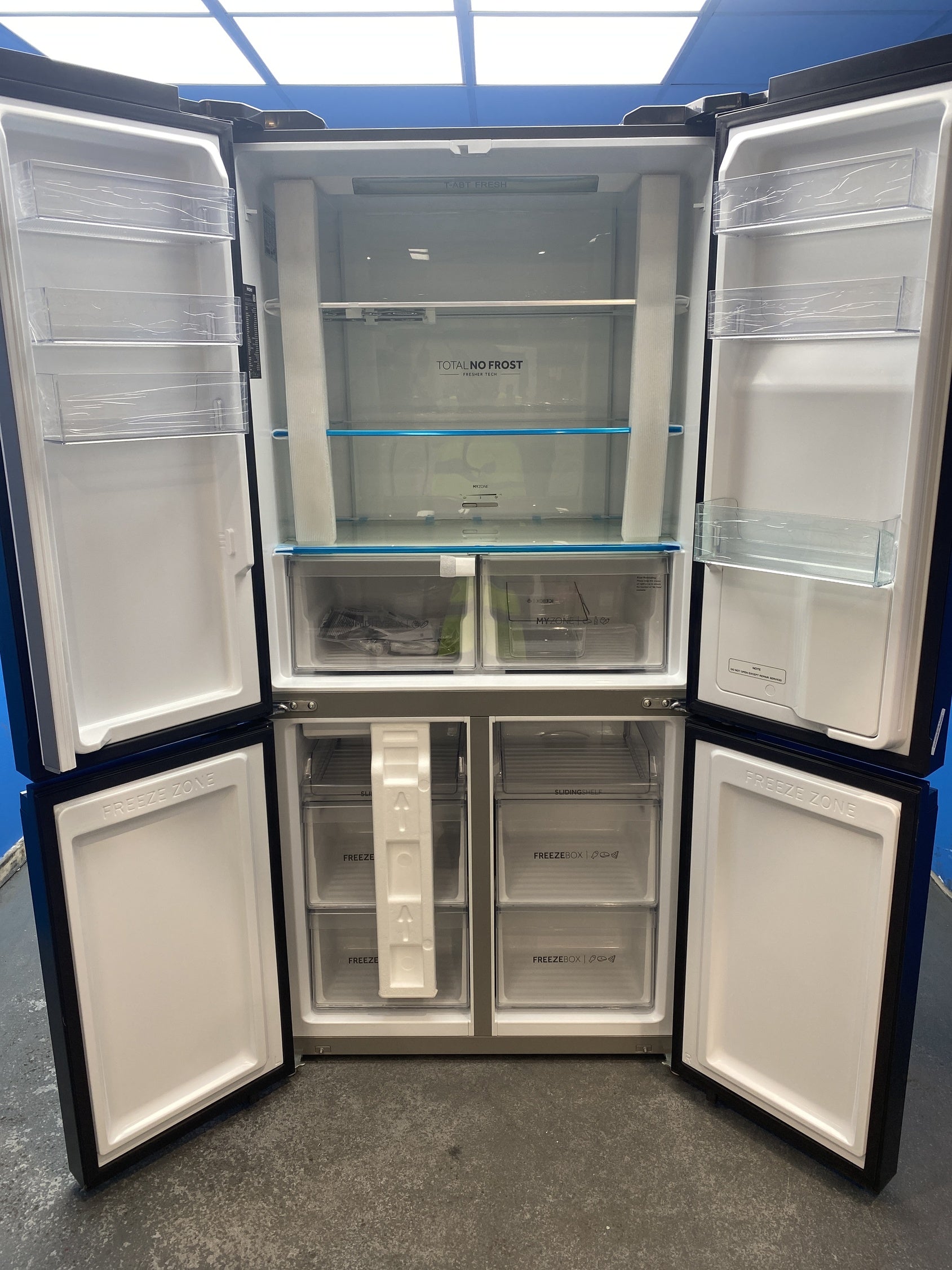 #GRC-156-444 - Haier HCR5919EHMB 528 Litre American Style Fridge Freezer