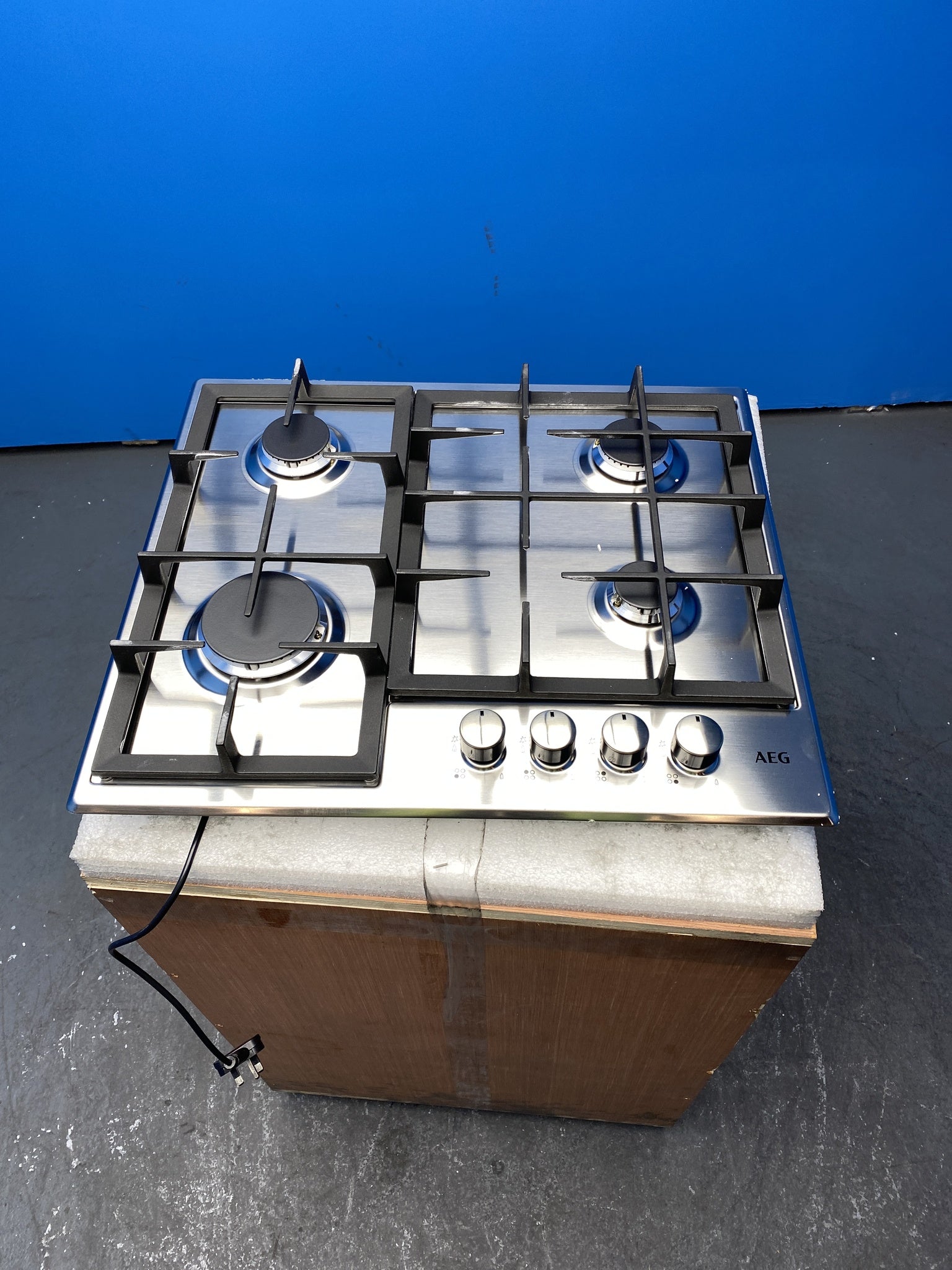 AEG 3000 Slimline HGE64200SM 60cm Stainless Steel 4-Burner Gas Hob