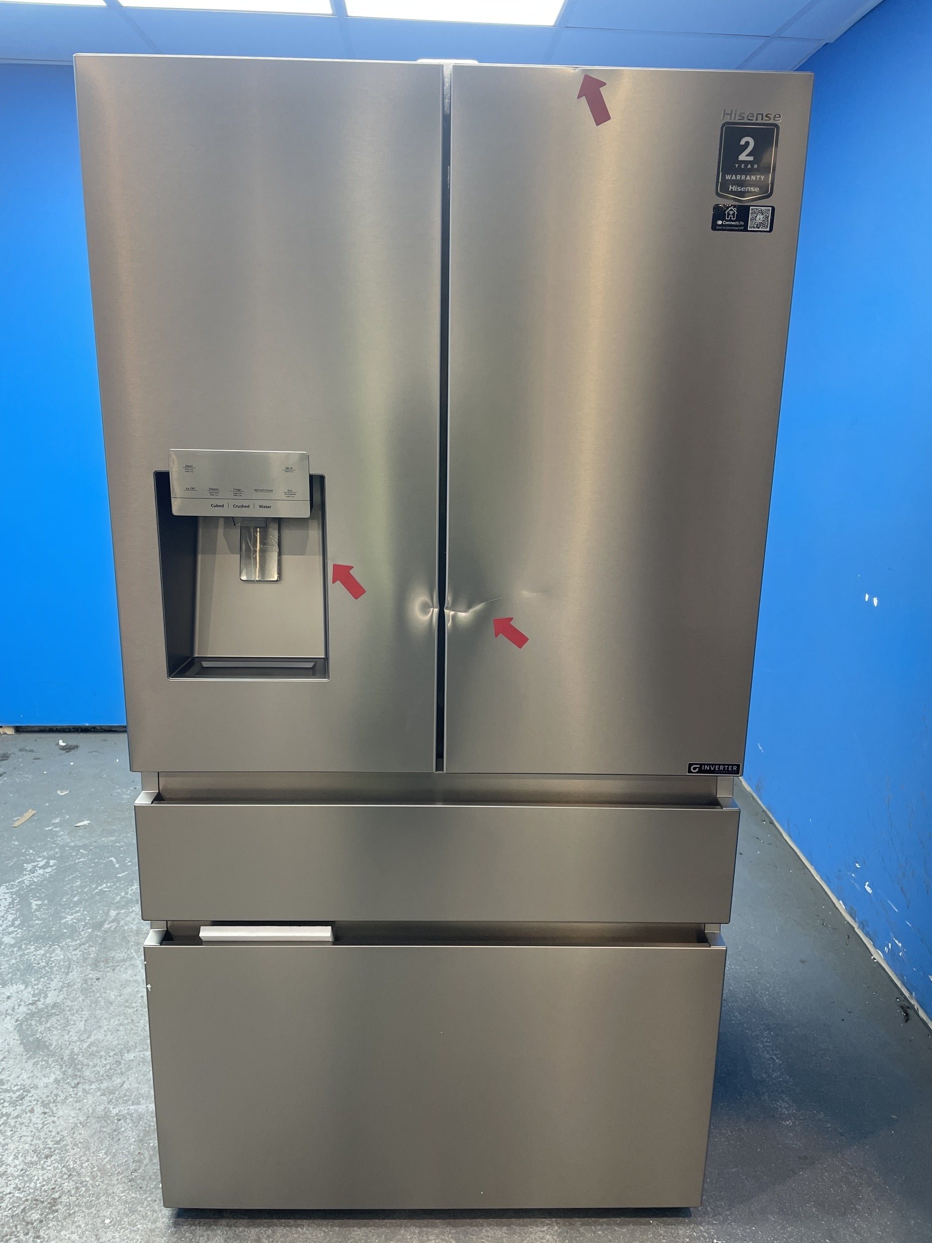 #GRC-157-490 - Hisense RF728N4SASE PureFlat Multi Door Smart Fridge Freezer