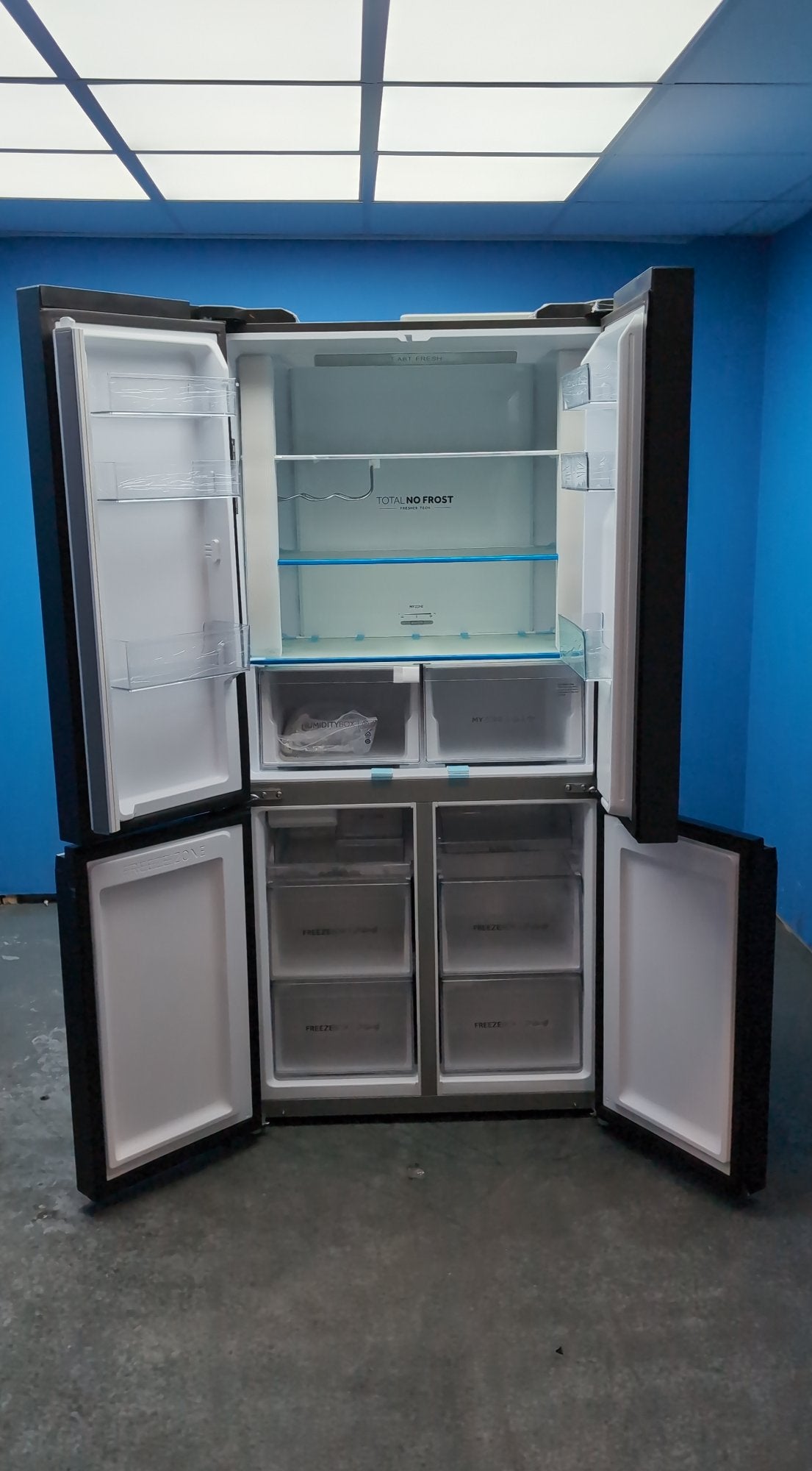 #GRC-163-397 - Haier French 4 Door Fridge Freezer – 528L, Black, Total No Frost