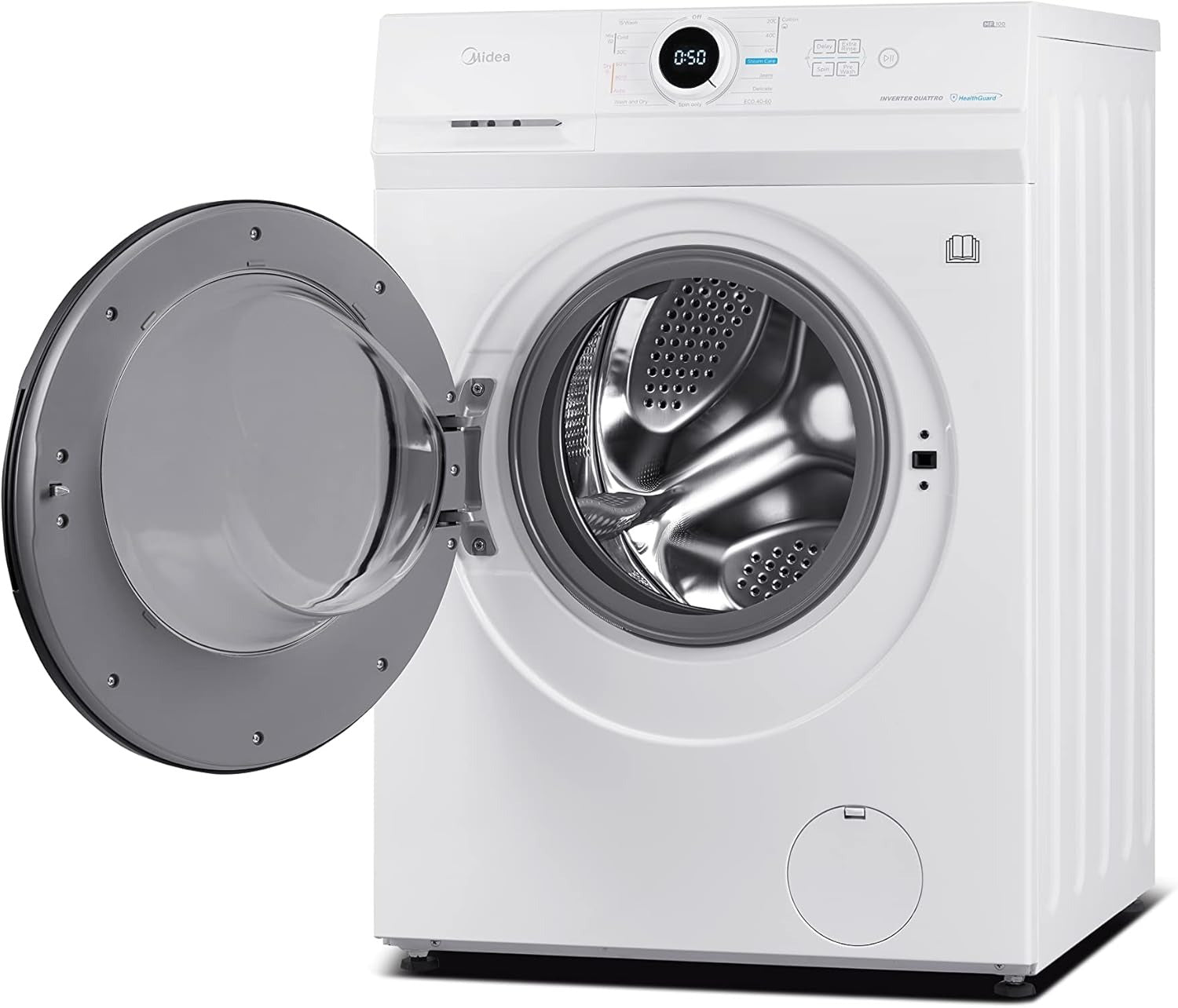 Midea MF10EW80BB 8kg 1400rpm Washing Machine with Steam Care – Renew 2 U