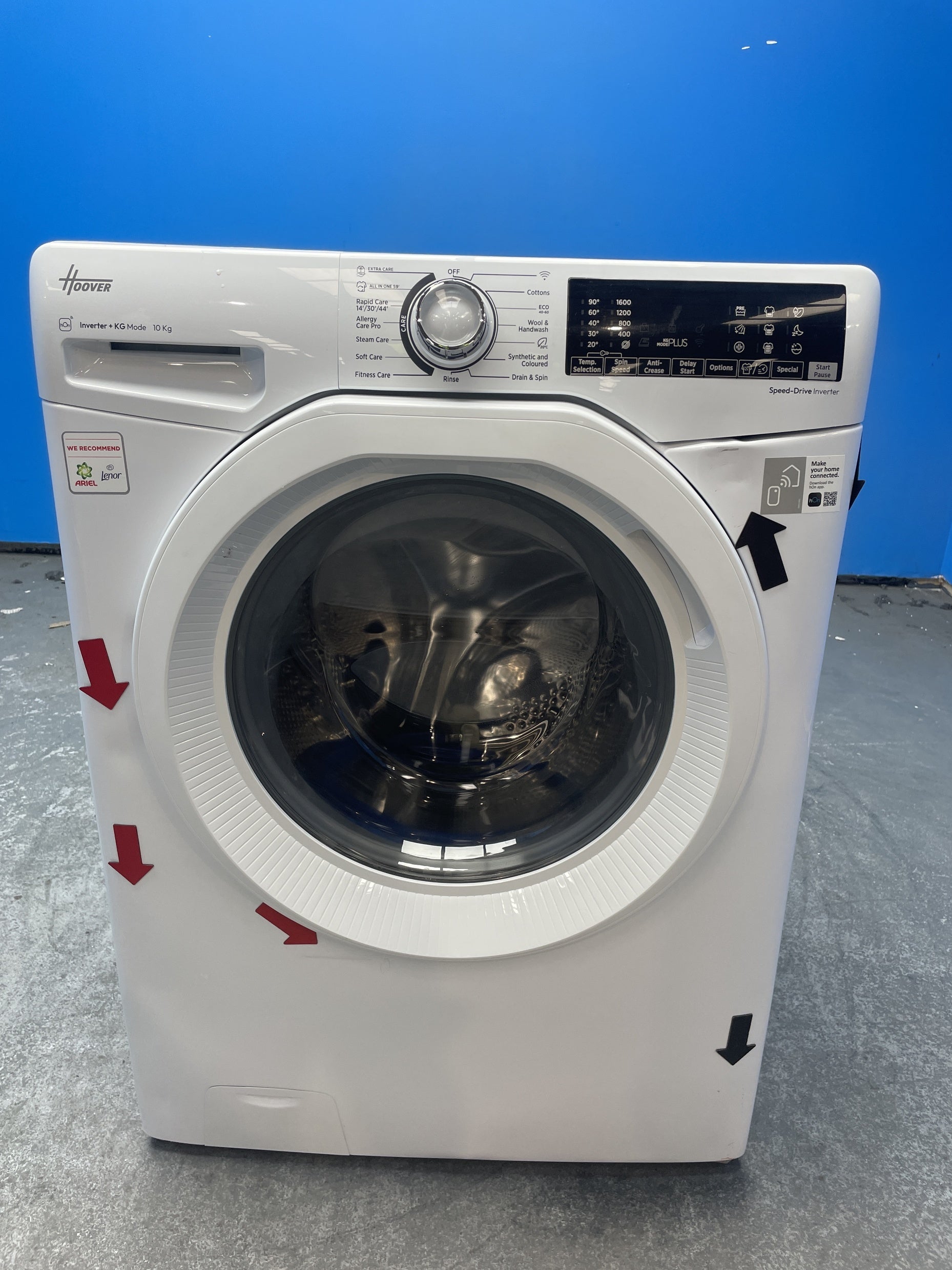 #GRC-159-536 - Hoover H-WASH 350 H3WPS6106TAMB6 10kg 1600 Spin Washing Machine