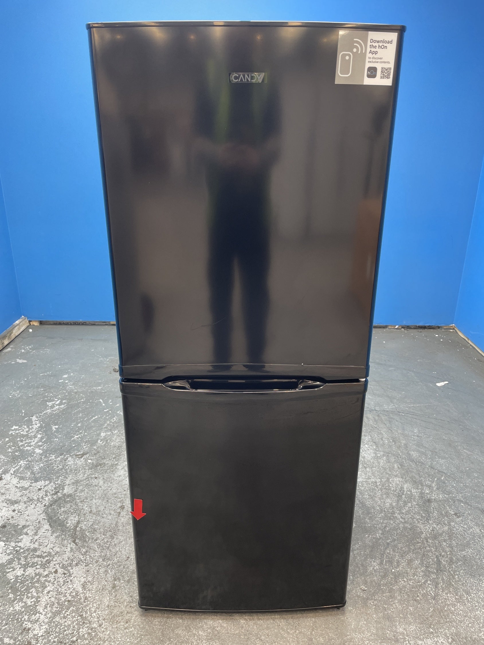 #GRC-155-578 - Candy CCH1S513EBK 185 Litre Combi Fridge Freezer