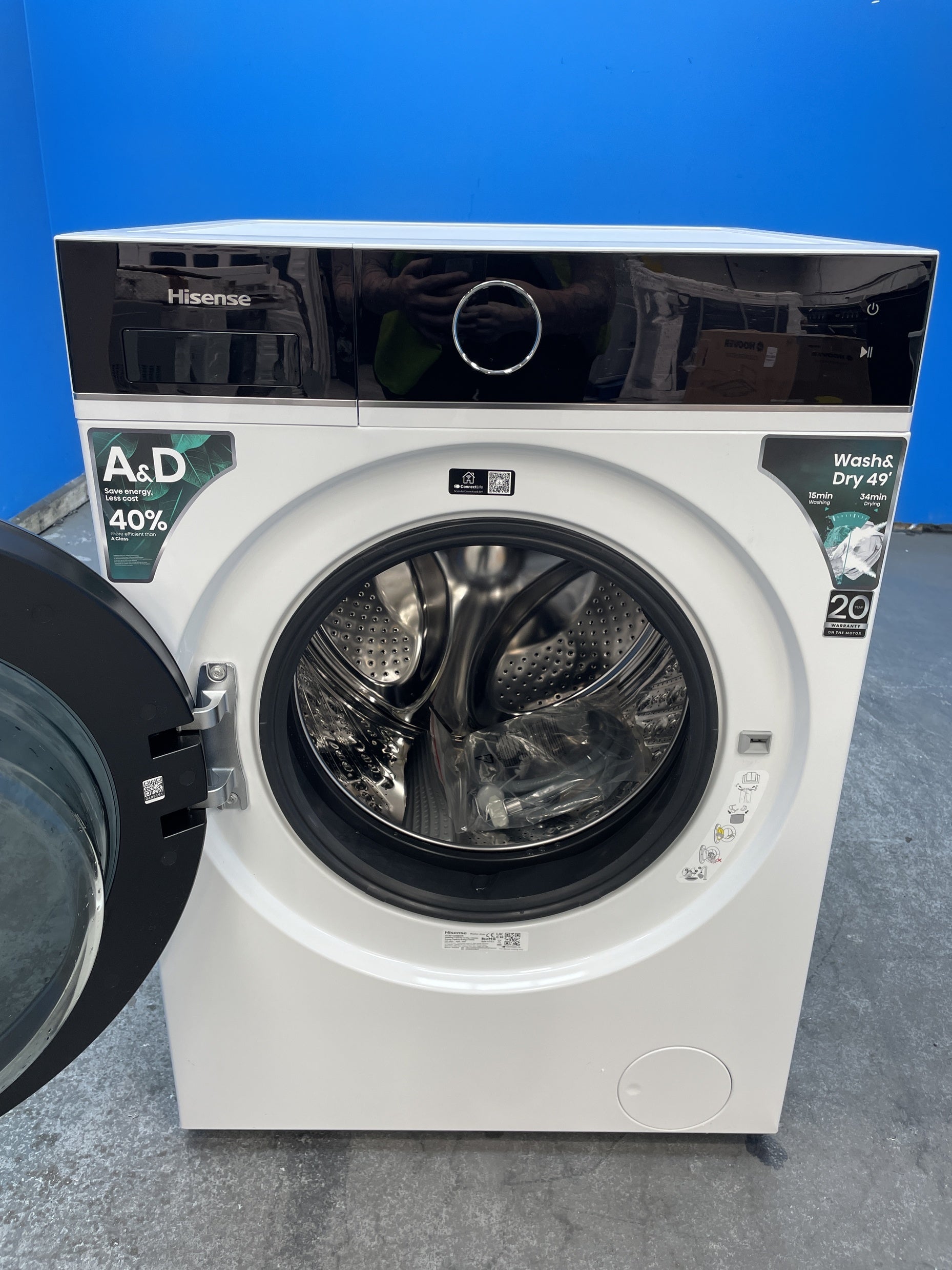 #GRC-159-655 - Hisense WD5I1245BWR 5i Series 12/8kg 1400rpm Washer Dryer