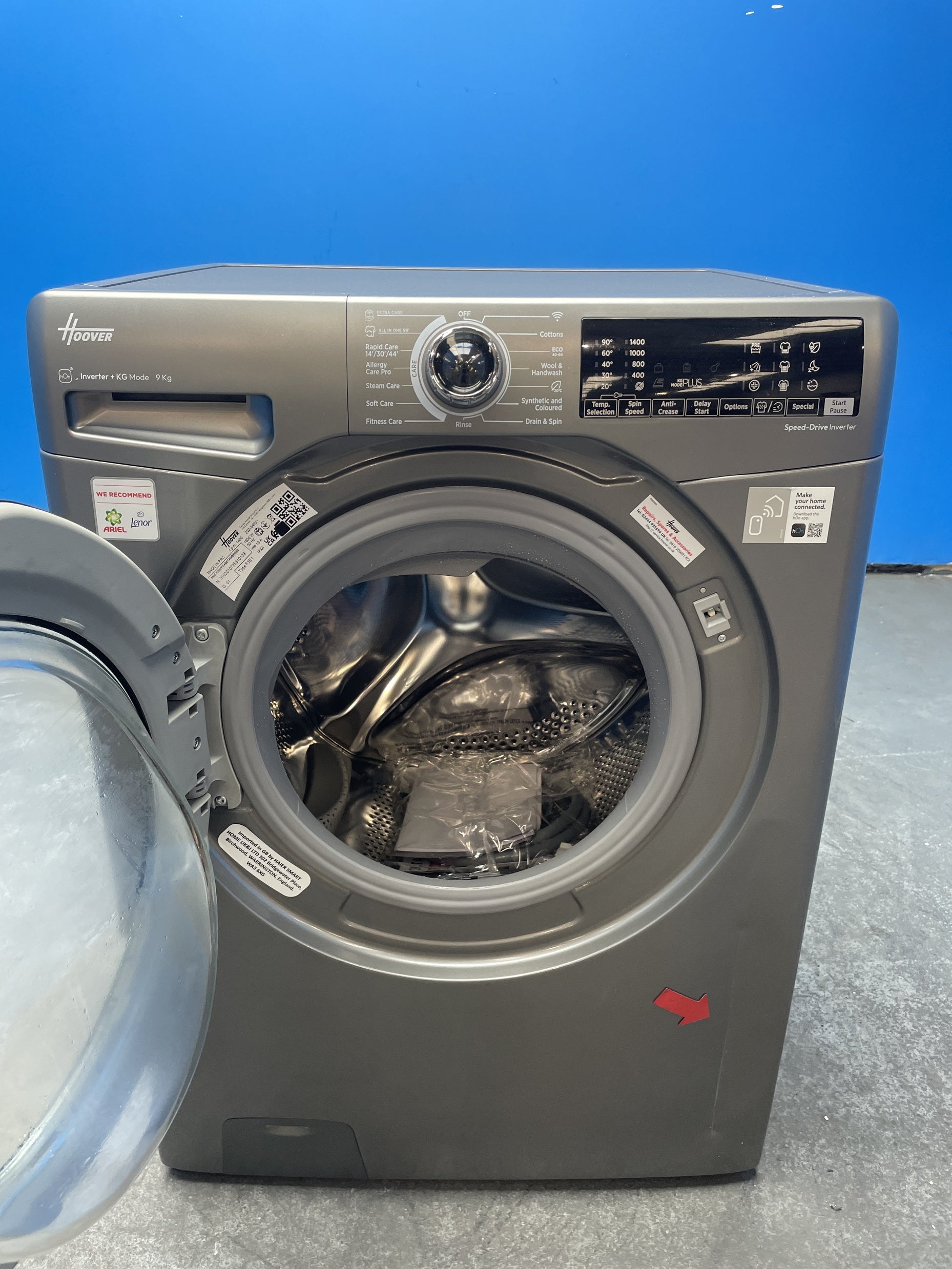 #GRC-163-088 - Hoover H3WPS496TAMBR680 9kg 1400 Spin Washing Machine