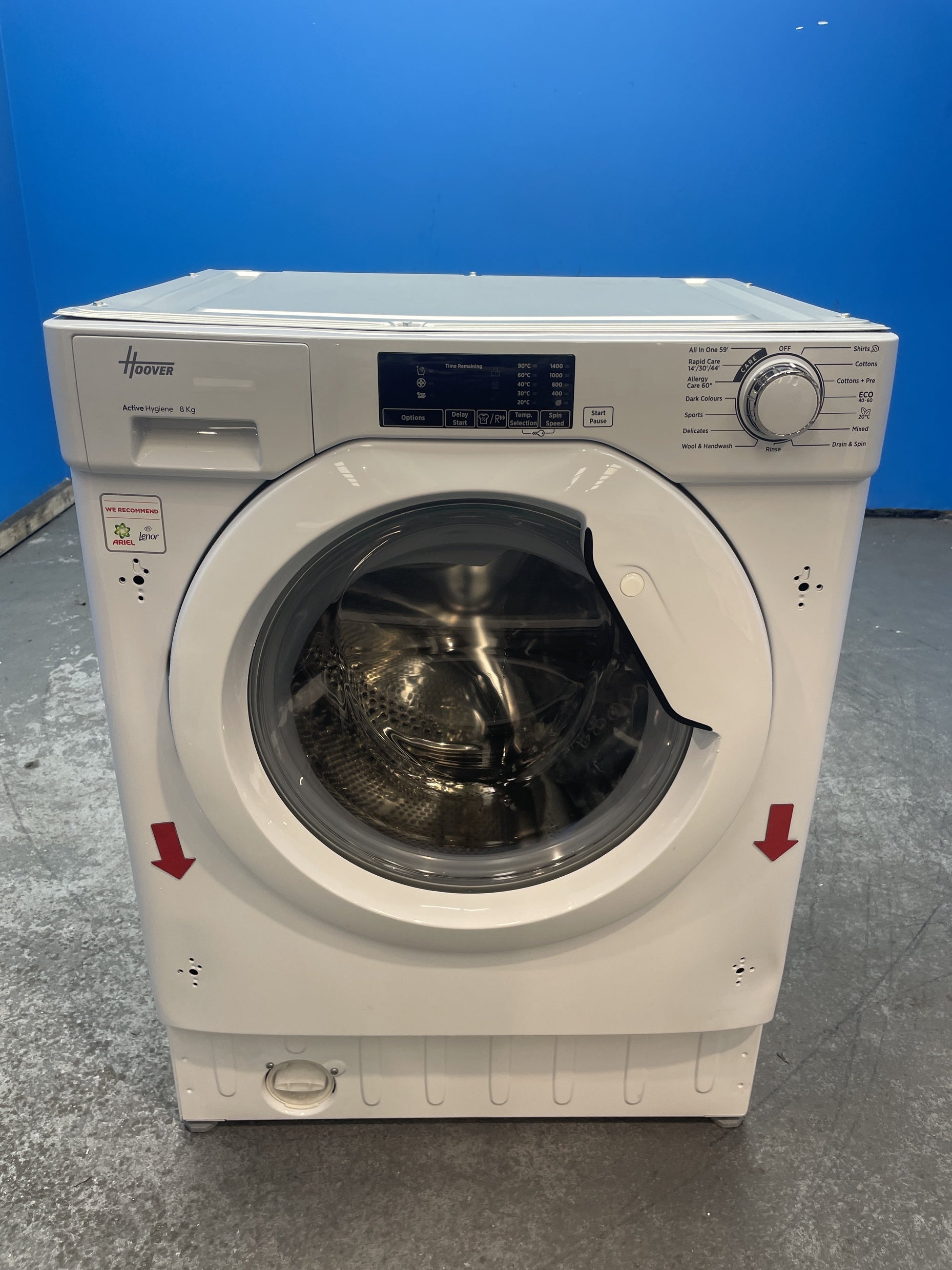 #GRC-162-675 - Hoover Integrated Washing Machine – 8kg, 1400rpm, Steam Care, KG Mode Sensor