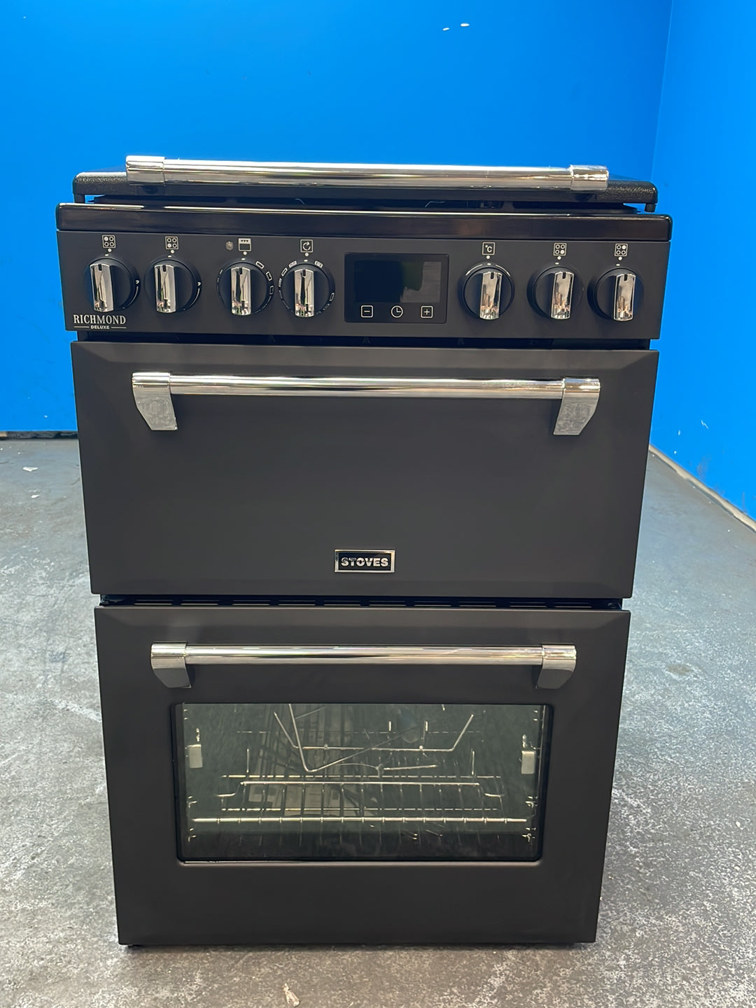 #GRC-164-442 - Stoves Richmond Deluxe 60cm Dual Fuel Cooker – PowerWok, AirFry, Anthracite