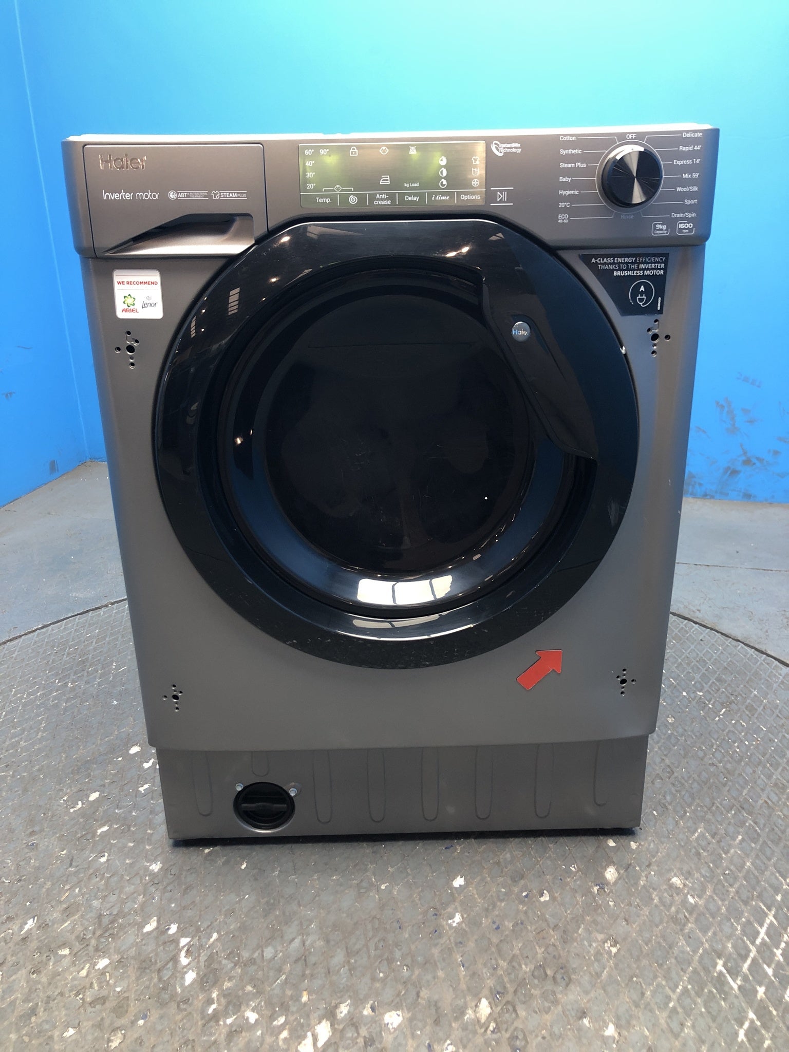 Haier HWQ90B416FWBR Series 4 Integrated 9kg 1600 Spin Washing Machine