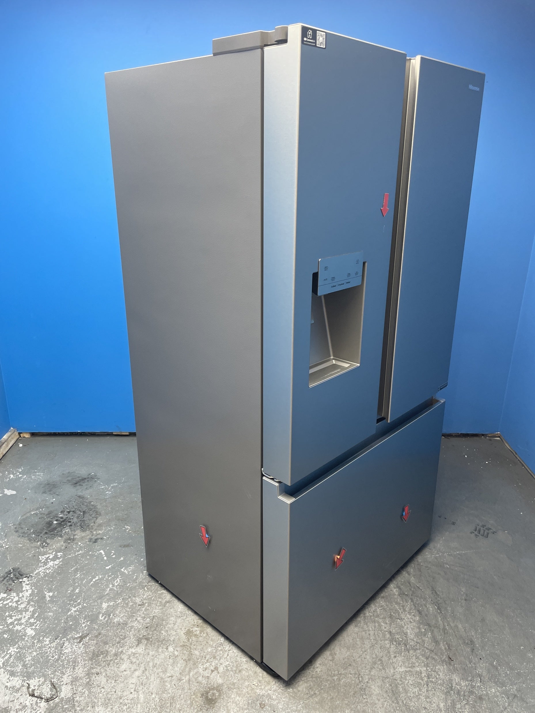 #GRC-145-184 - Hisense RF793N4SASE 612L French Door Fridge Freezer with Ice & Water