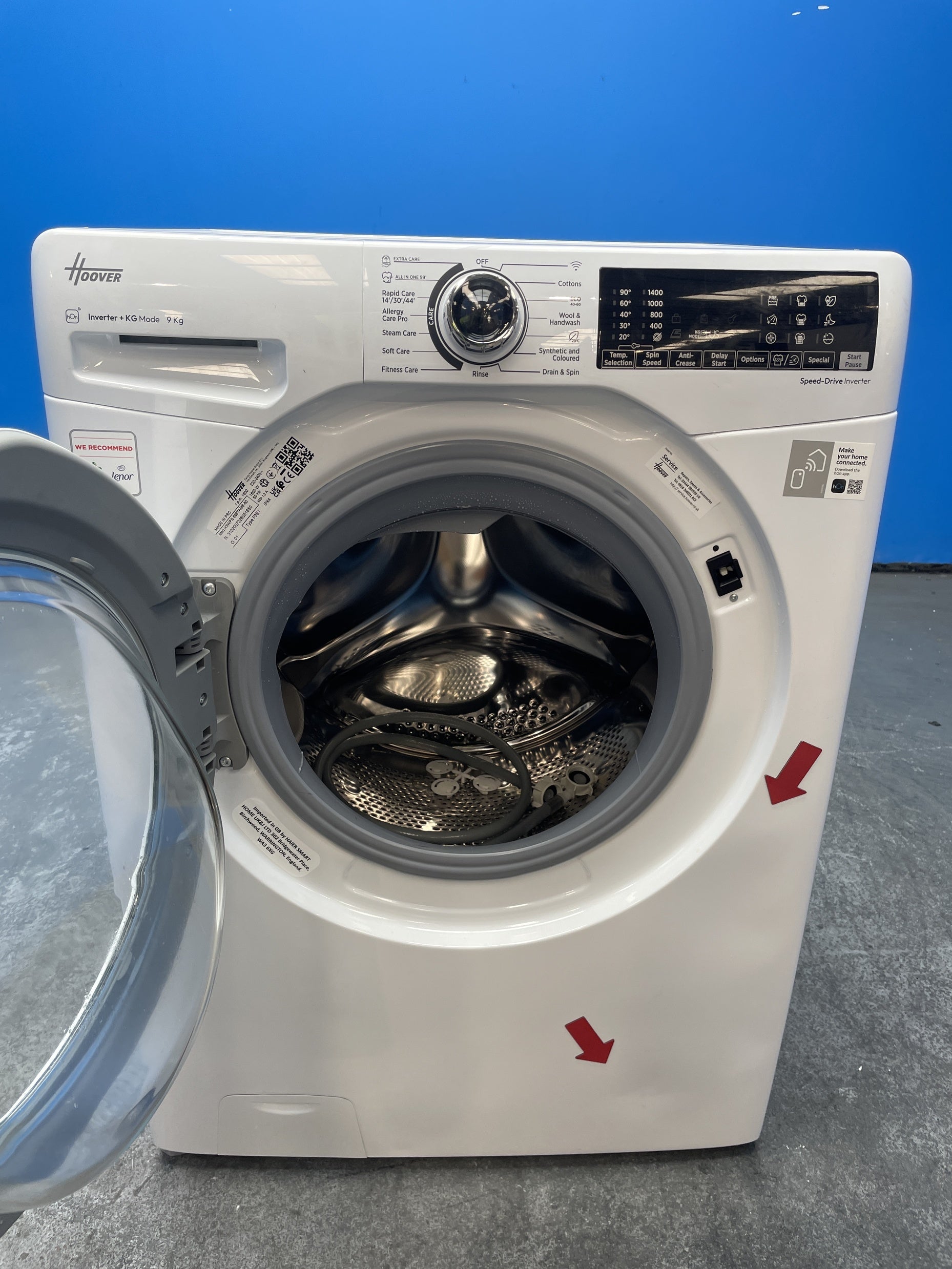 #GRC-159-994 - Hoover H-WASH 350 H3WPS696TAM6-80 9kg 1600rpm Washing Machine