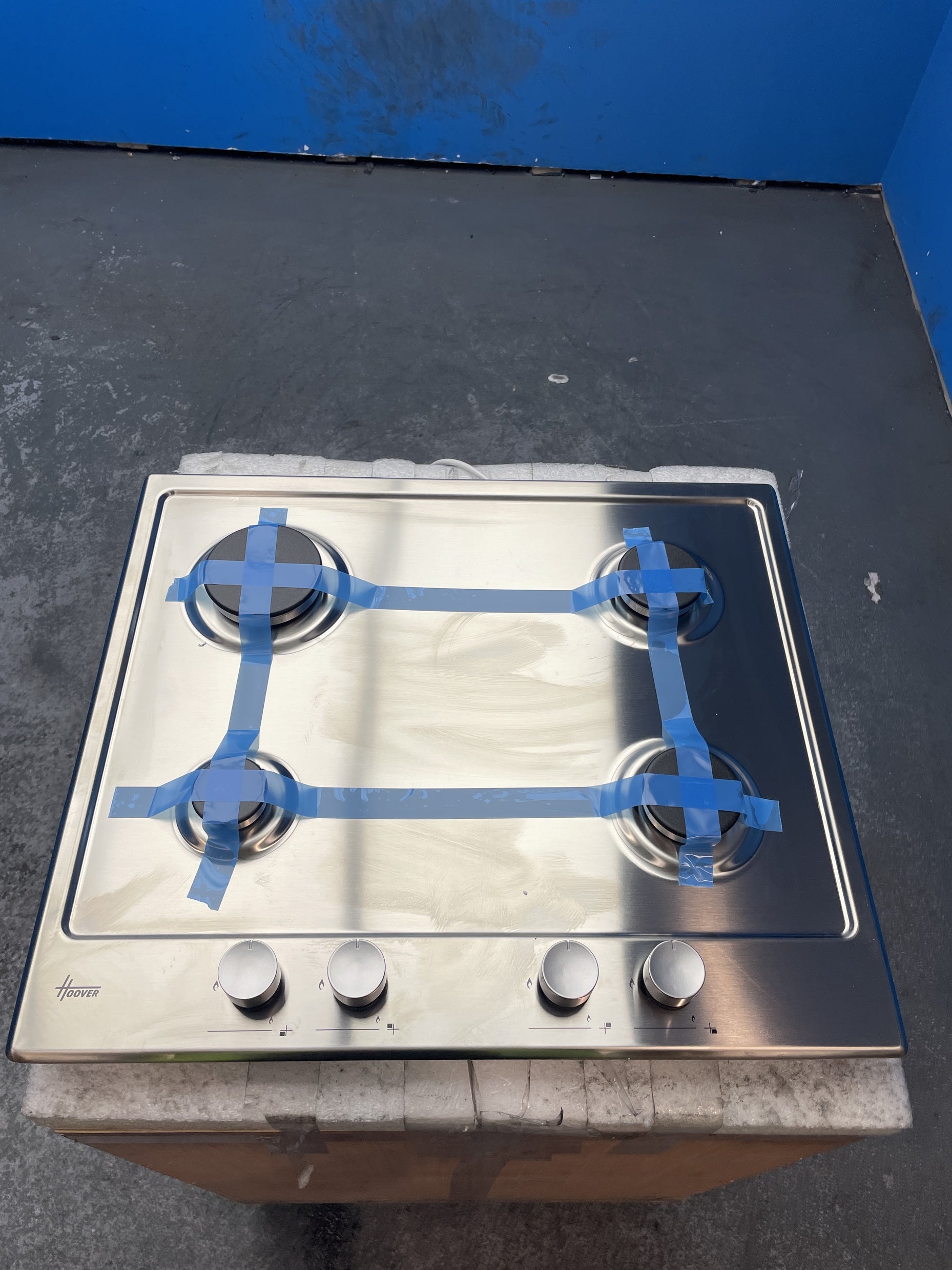 #GRC-160-141 - Hoover HHG6BRMX H-HOB 300 60cm Built-in 4 Burner Gas Hob