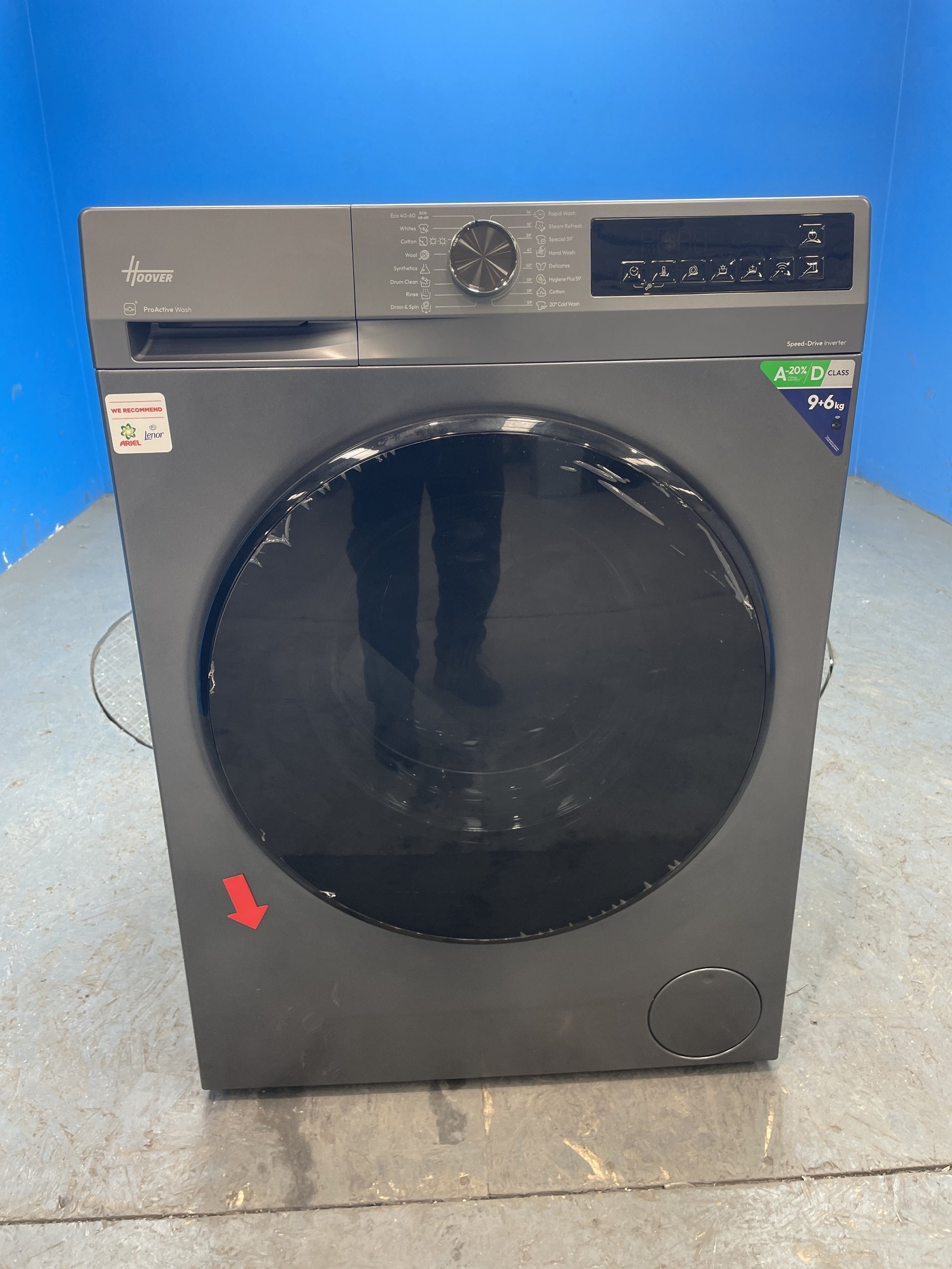 #GRC-156-350 - Hoover Pro Wash Series 3 HBWR 496B8G-80 9/6kg 1400rpm Washer Dryer