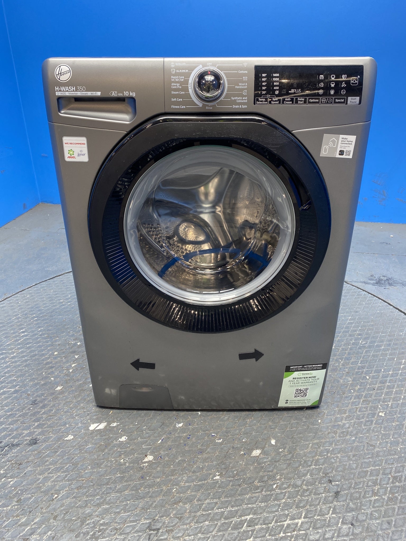 Hoover H3B13WPS4106TAMBR 10kg 1400 Spin Washing Machine