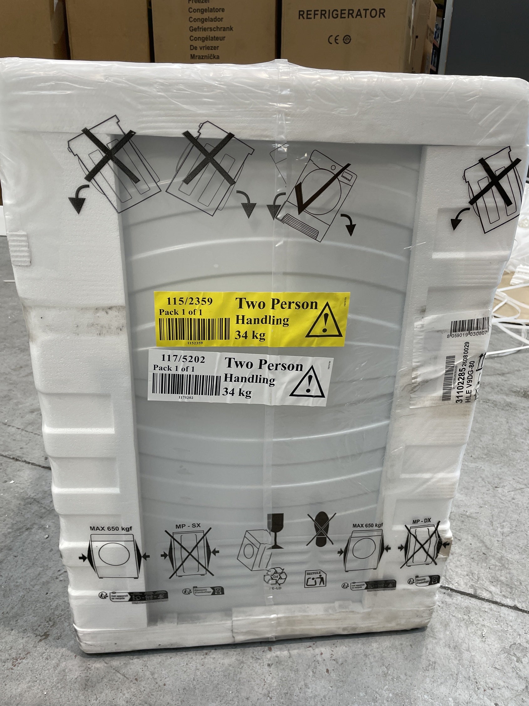 #GRC-158-460 - Hoover HLE V9DG-80 9kg Vented Tumble Dryer