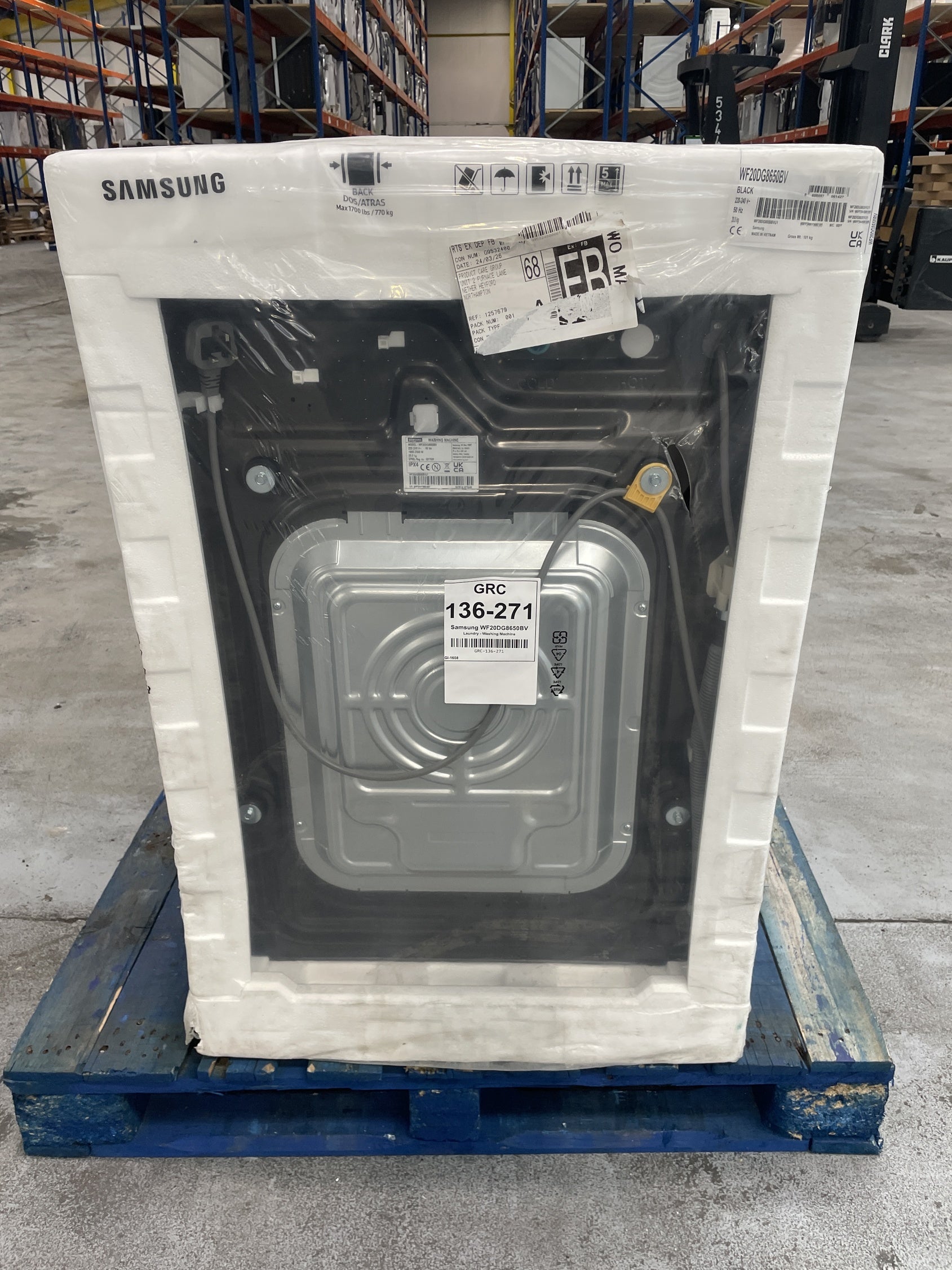 #GRC-136-271 - Samsung WF20DG8650BVU1 Series 10 AI Ecobubble 20kg Washing Machine
