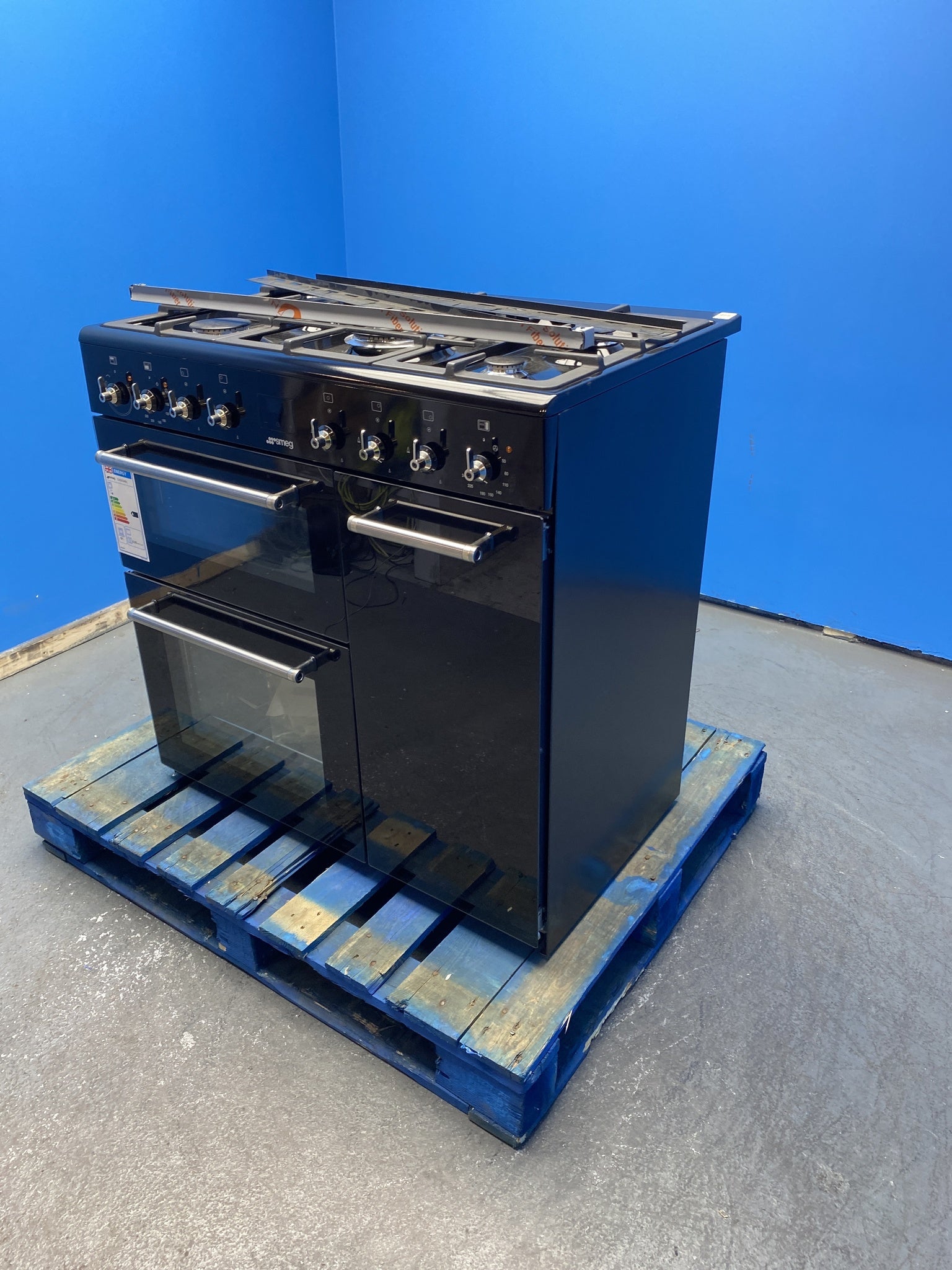 Smeg CX93GMBL 90cm Dual Fuel Range Cooker