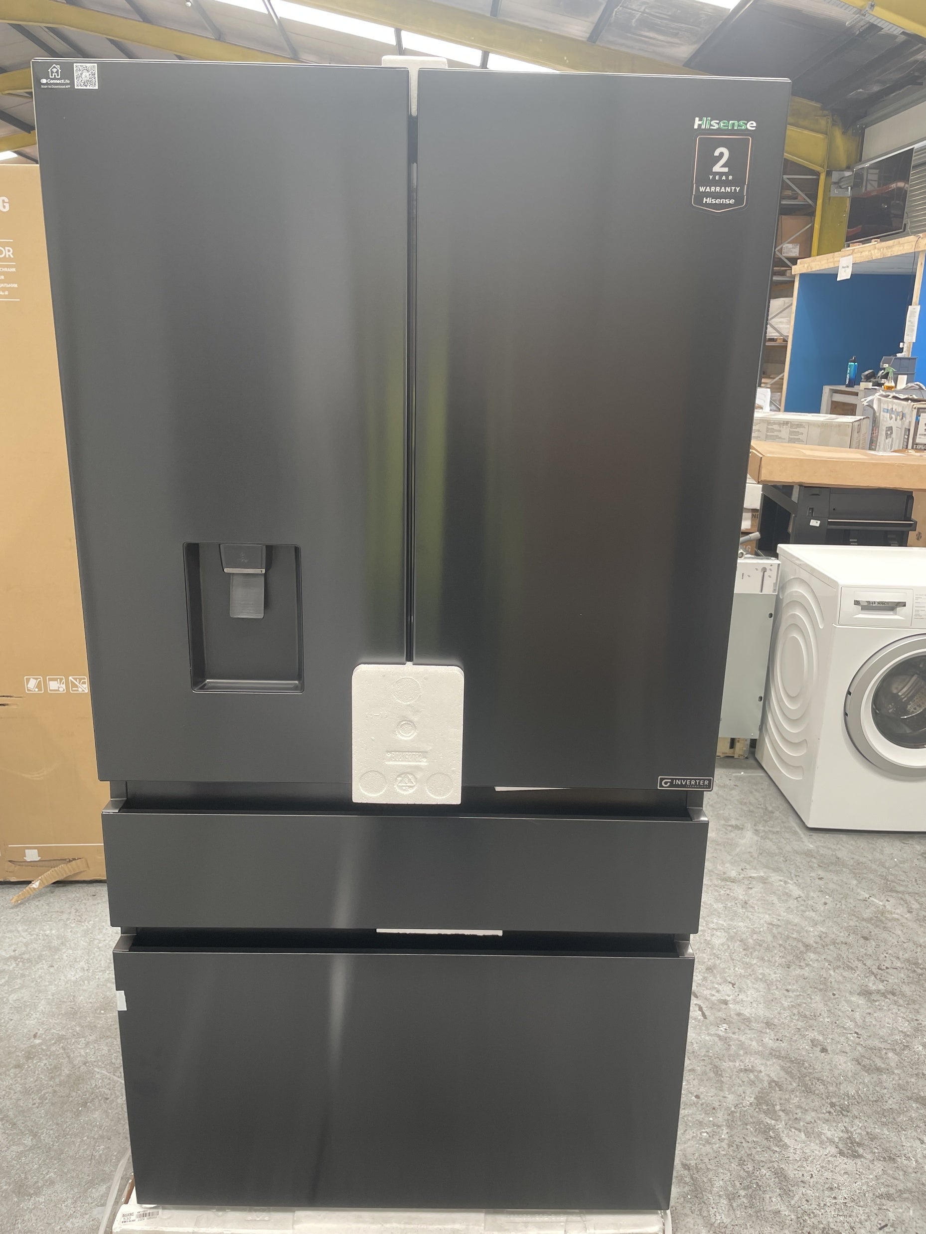 #GRC-158-128 - Hisense RF749N4SWFE PureFlat French Door Fridge Freezer
