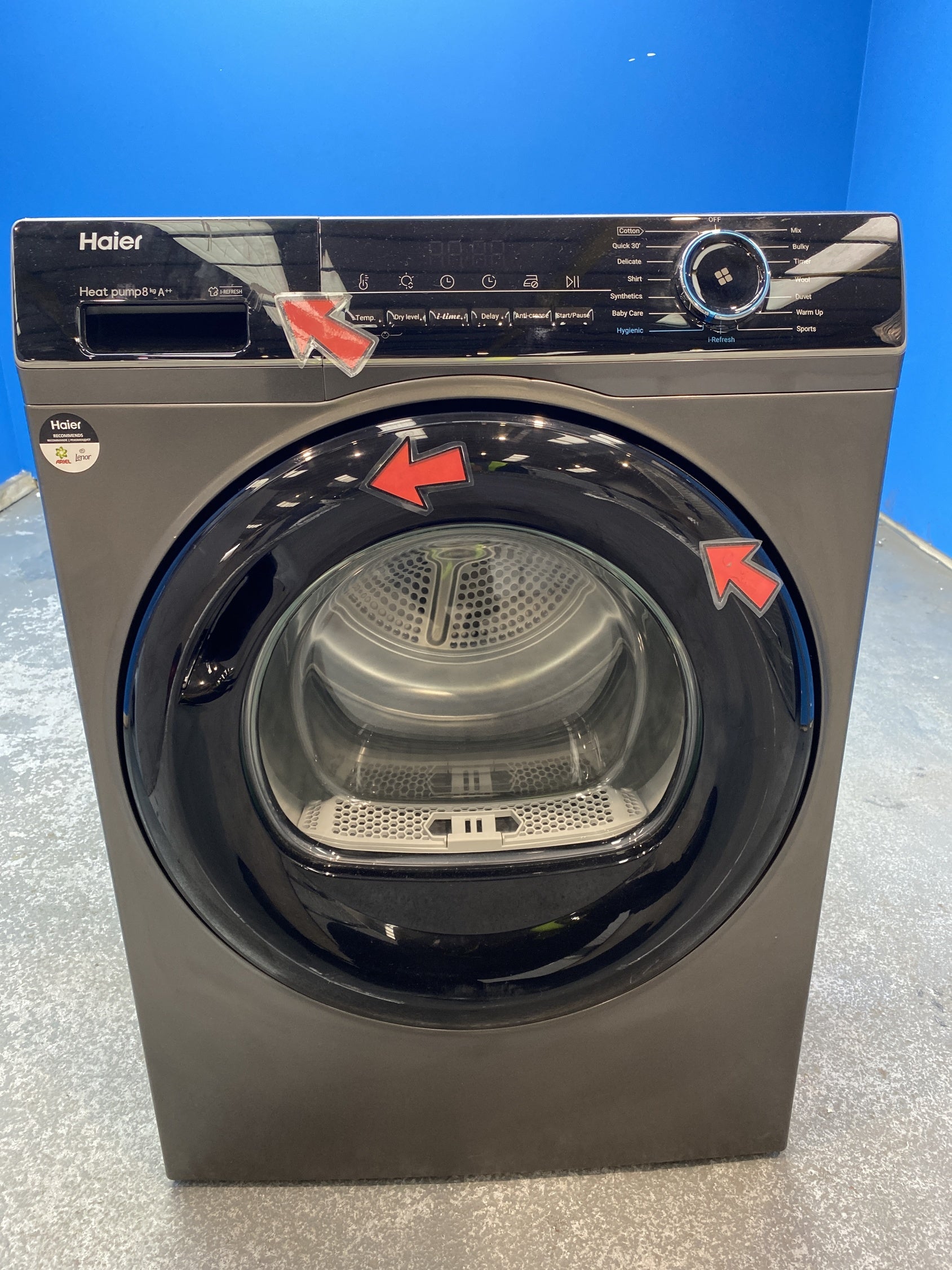 #GRC-156-362 - Haier HD80-A2939S I-Pro Series 3 8kg Heat Pump Tumble Dryer