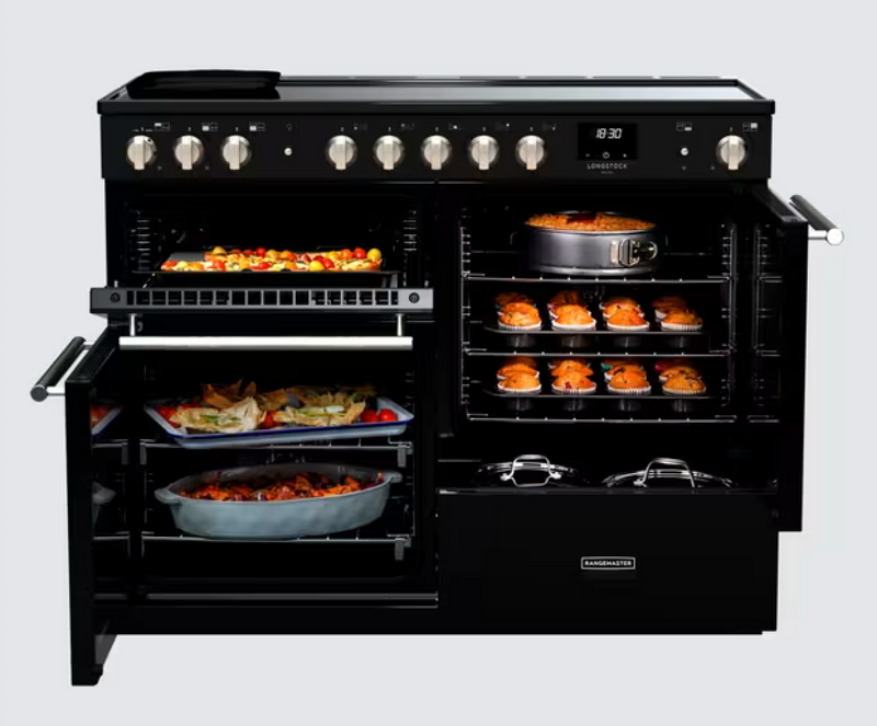 Rangemaster 110cm Induction Range Cooker – Black