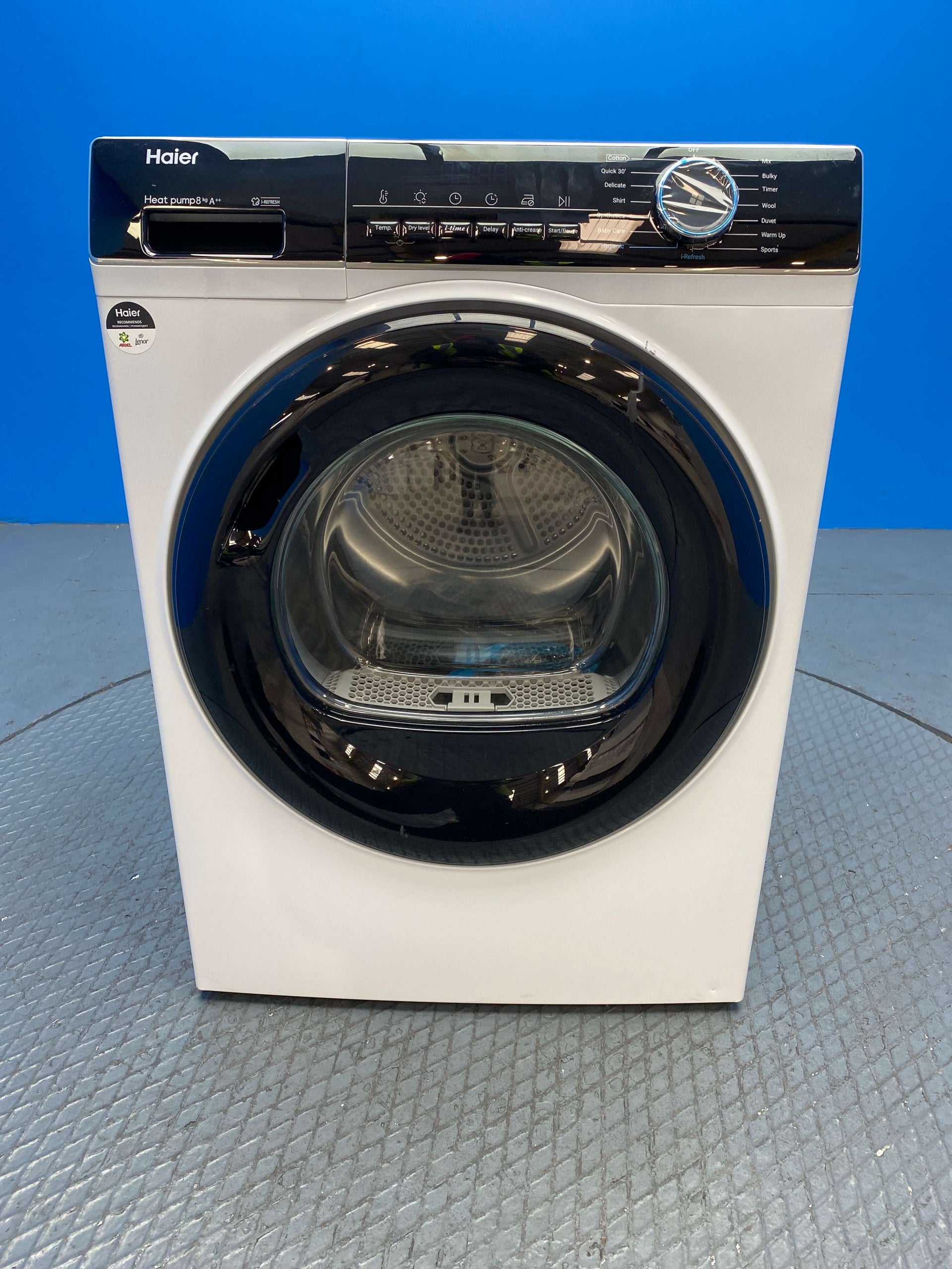 Haier HD80-A2939 I-Pro Series 3 8kg Heat Pump Tumble Dryer