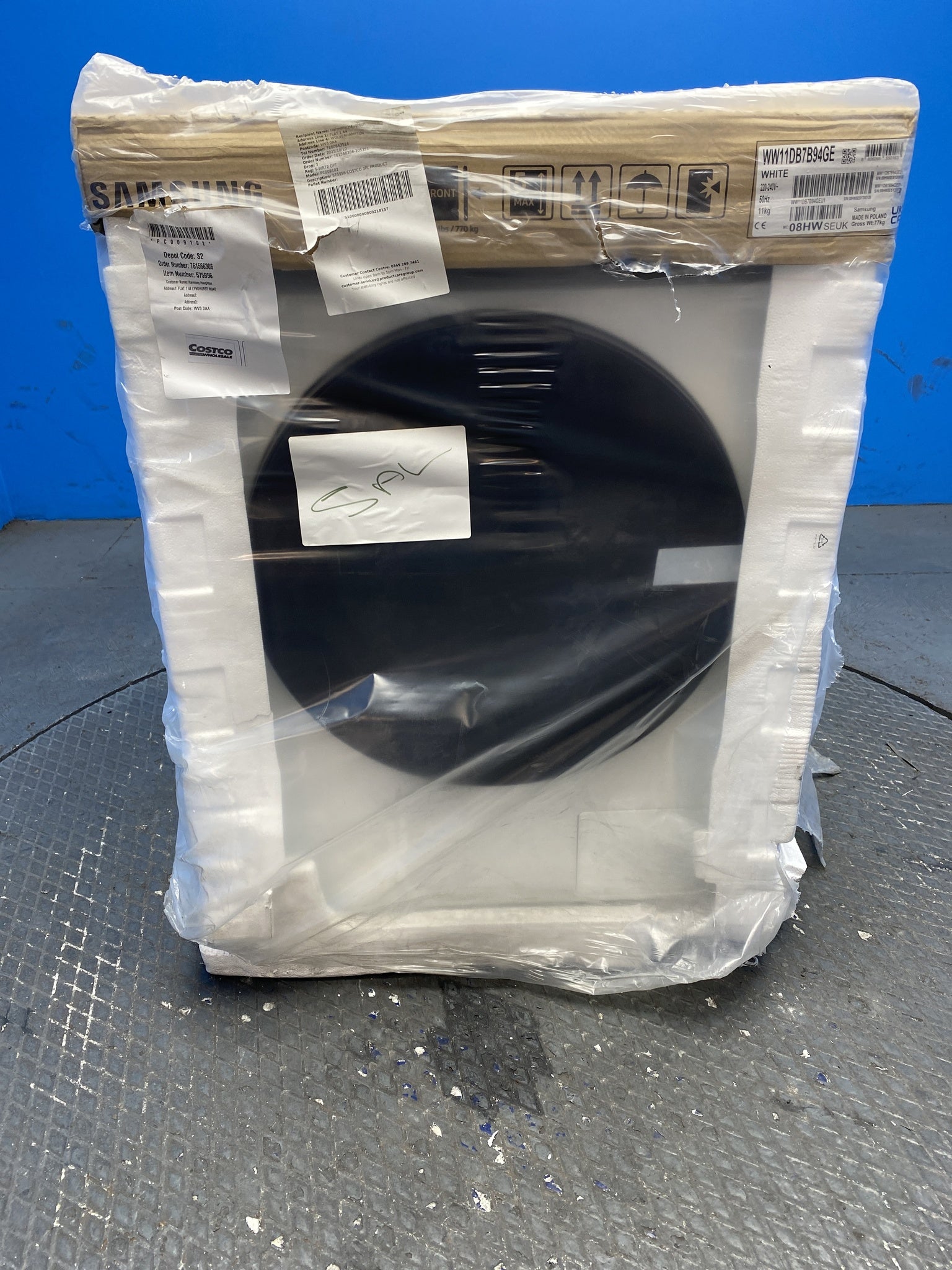 Samsung WW11DB7B94GE Series 7 AI Energy 11 kg 1400rpm Washing Machine