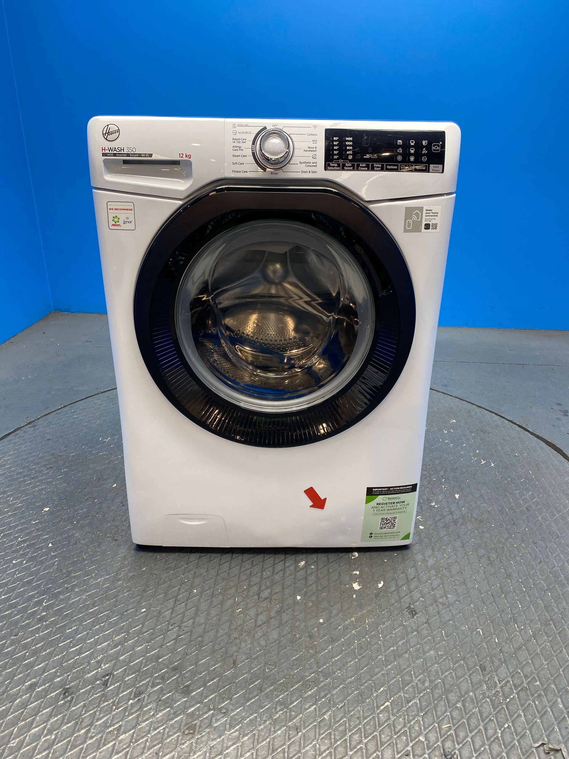 Hoover H3WPS4126TAMB580 12kg 1400 Spin Washing Machine