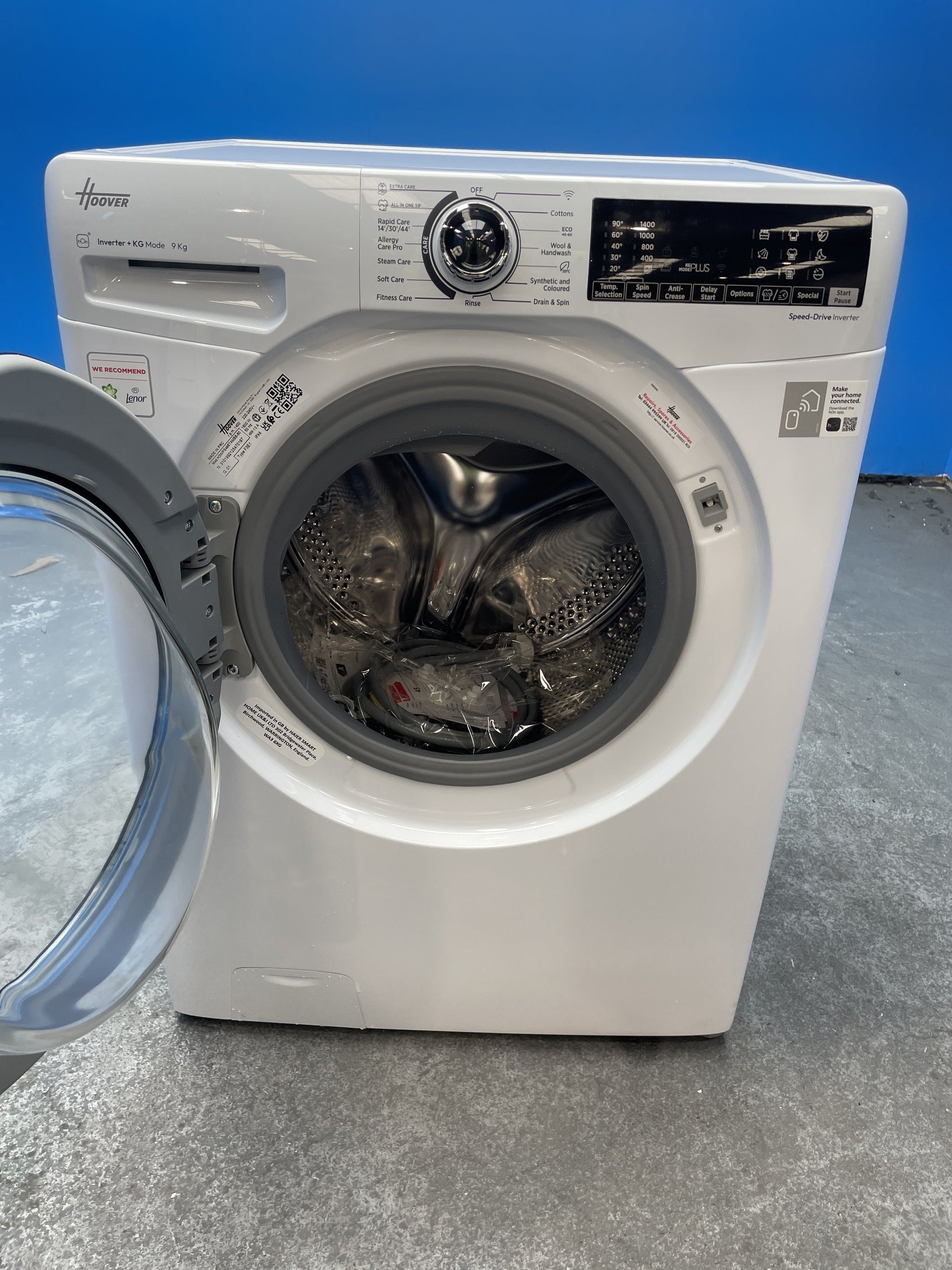#GRC-155-558 - Hoover H3WPS496TAMB6 9kg 1400 Spin Washing Machine