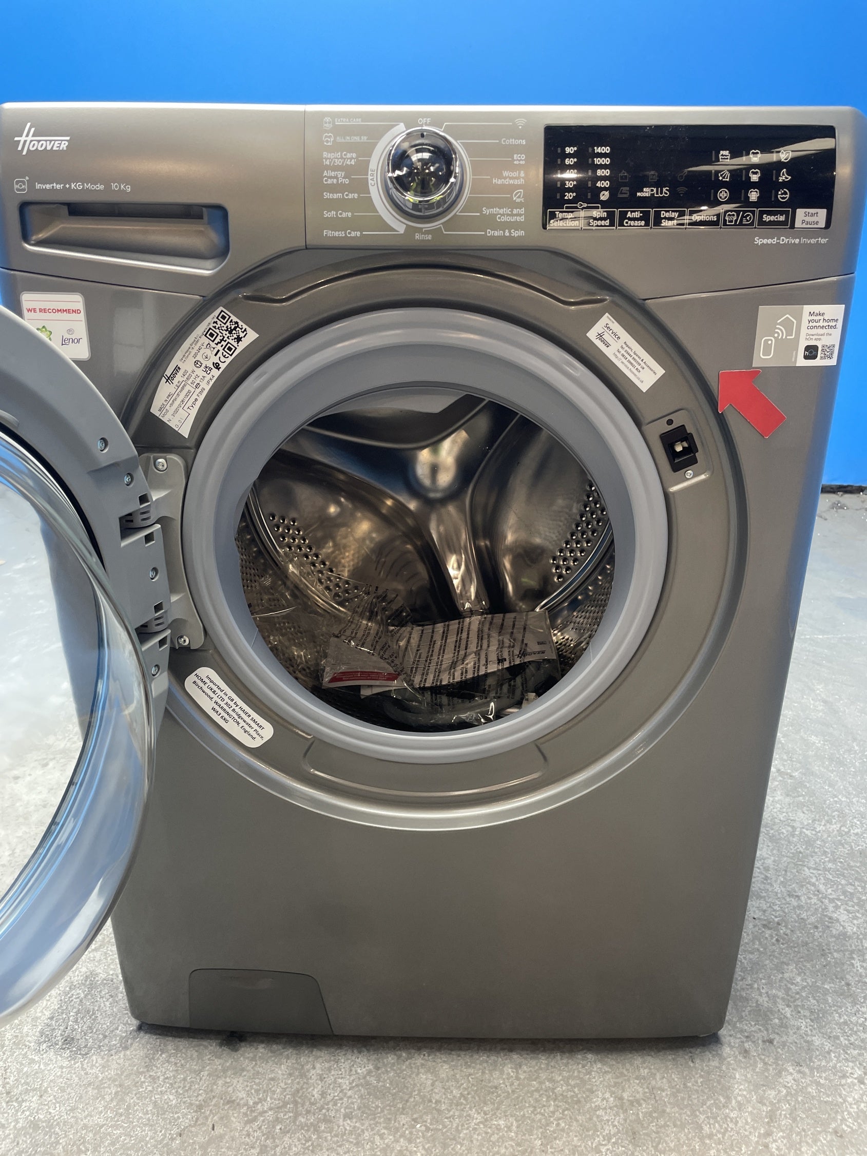 #GRC-158-377 - Hoover H3B13WPS4106TAMBR 10kg 1400 Spin Washing Machine