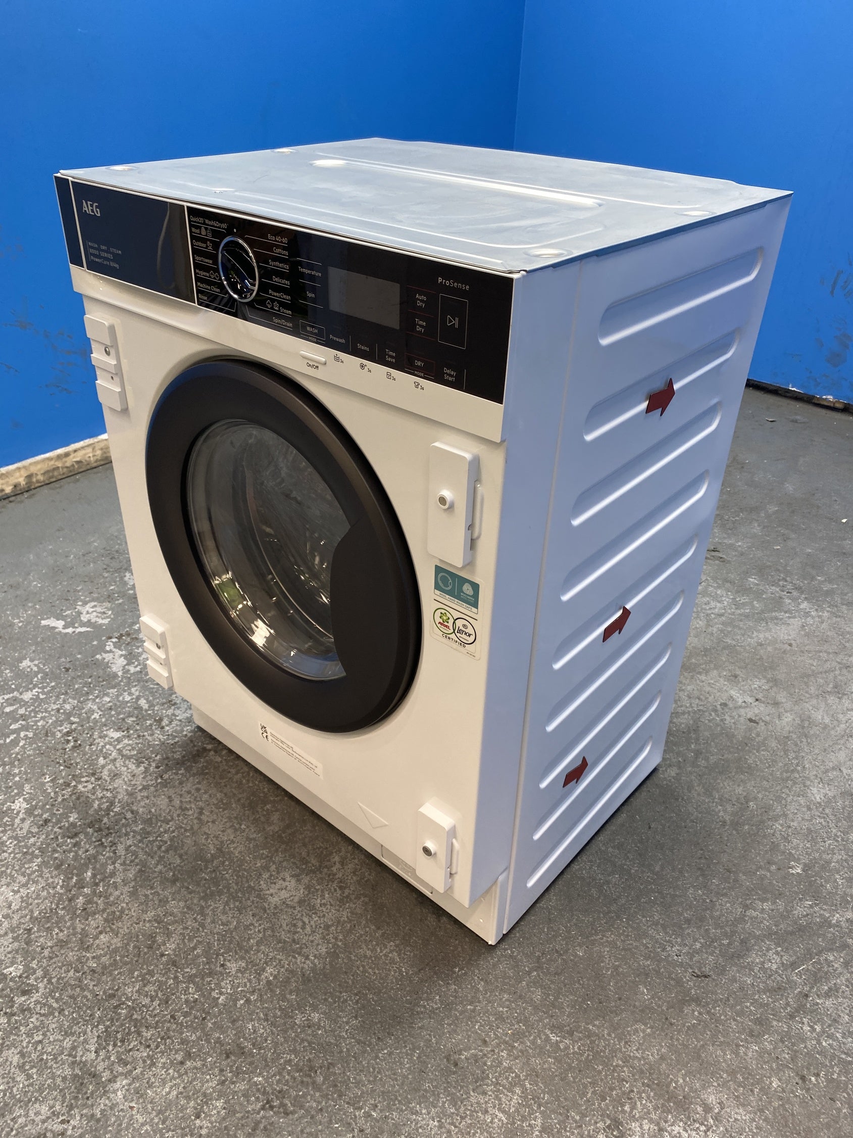 #GRC-155-989 - AEG 8000 PowerCare L8WE84636BI 8/4kg 1600rpm Integrated Washer Dryer