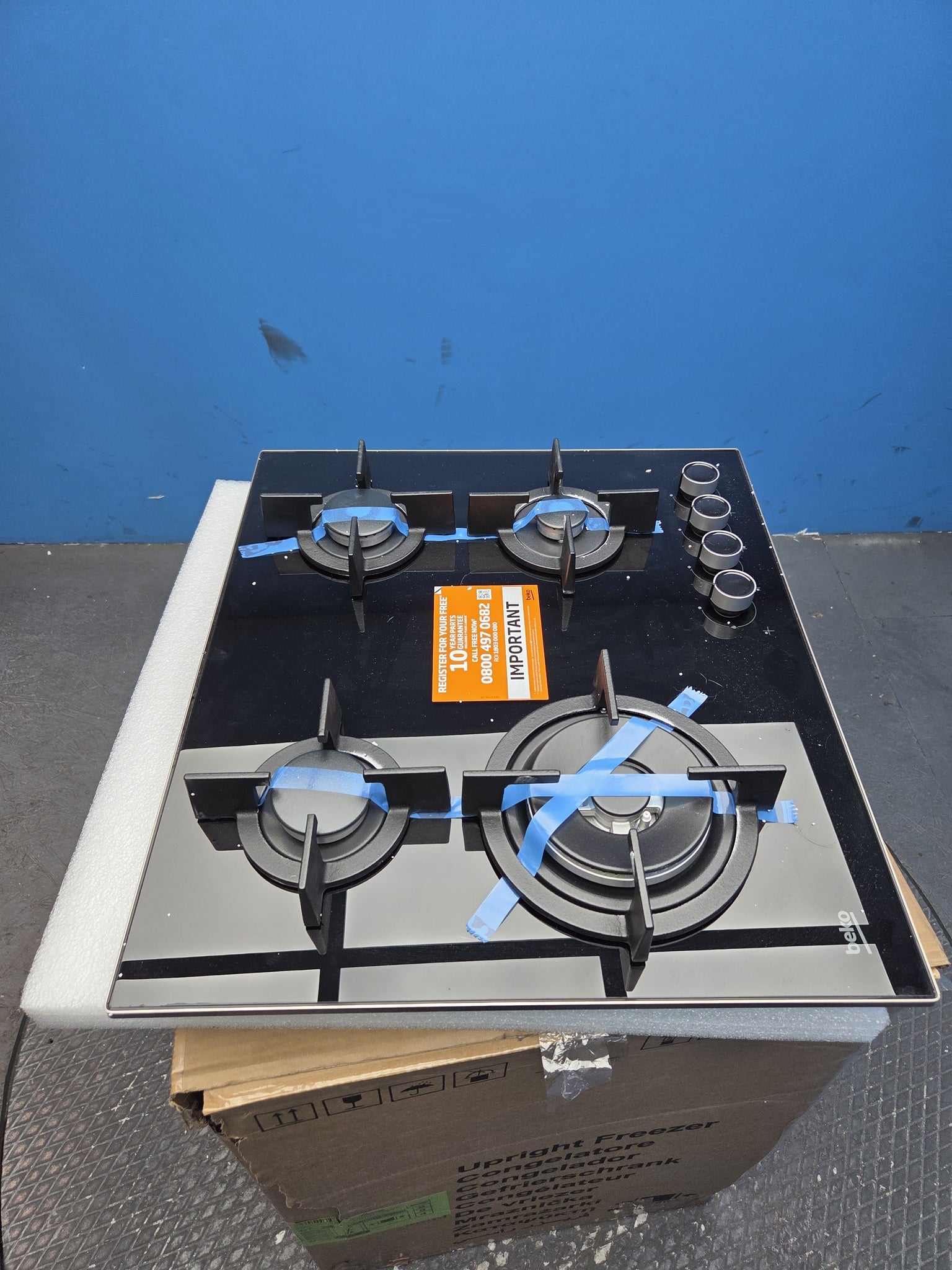 Beko HCLW64222S 4 Zone Glass Finish Gas Hob