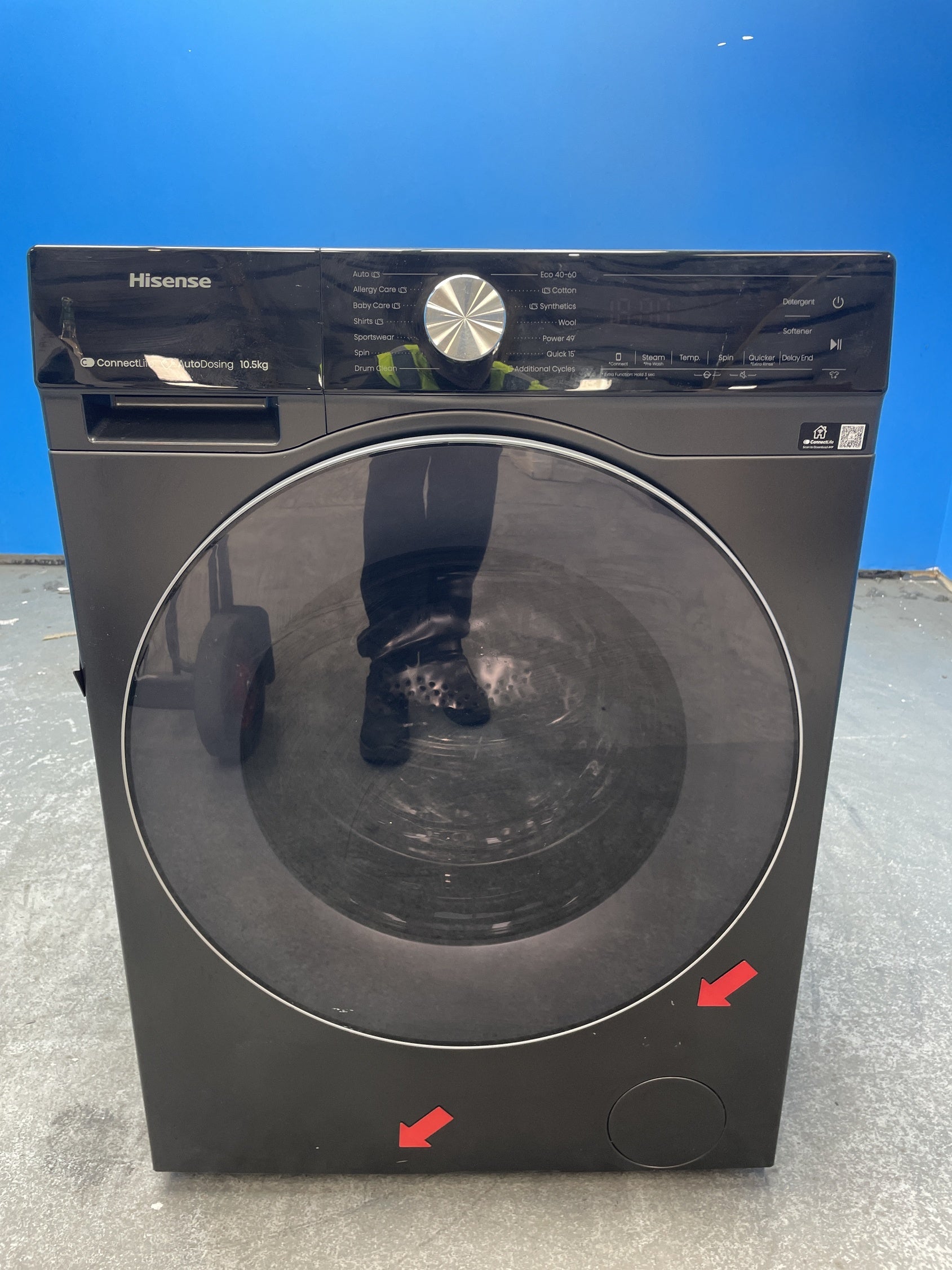 #GRC-157-457 - Hisense WF5S1045BB 10.5kg 1400 Spin Washing Machine