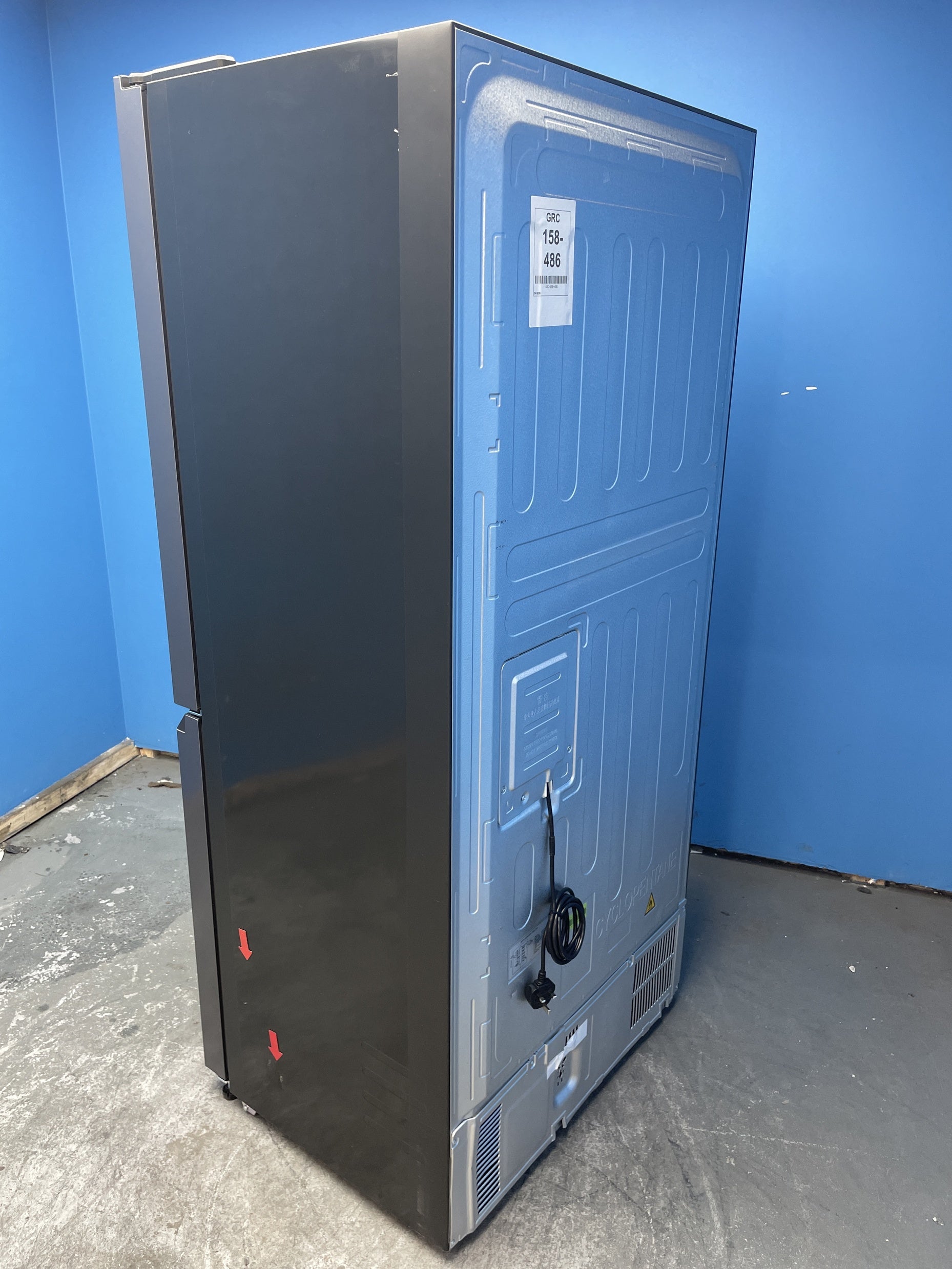 #GRC-158-486 - Hoover H-FRIDGE 700 HHCR3818EWPL 463 Litre American Style Fridge Freezer